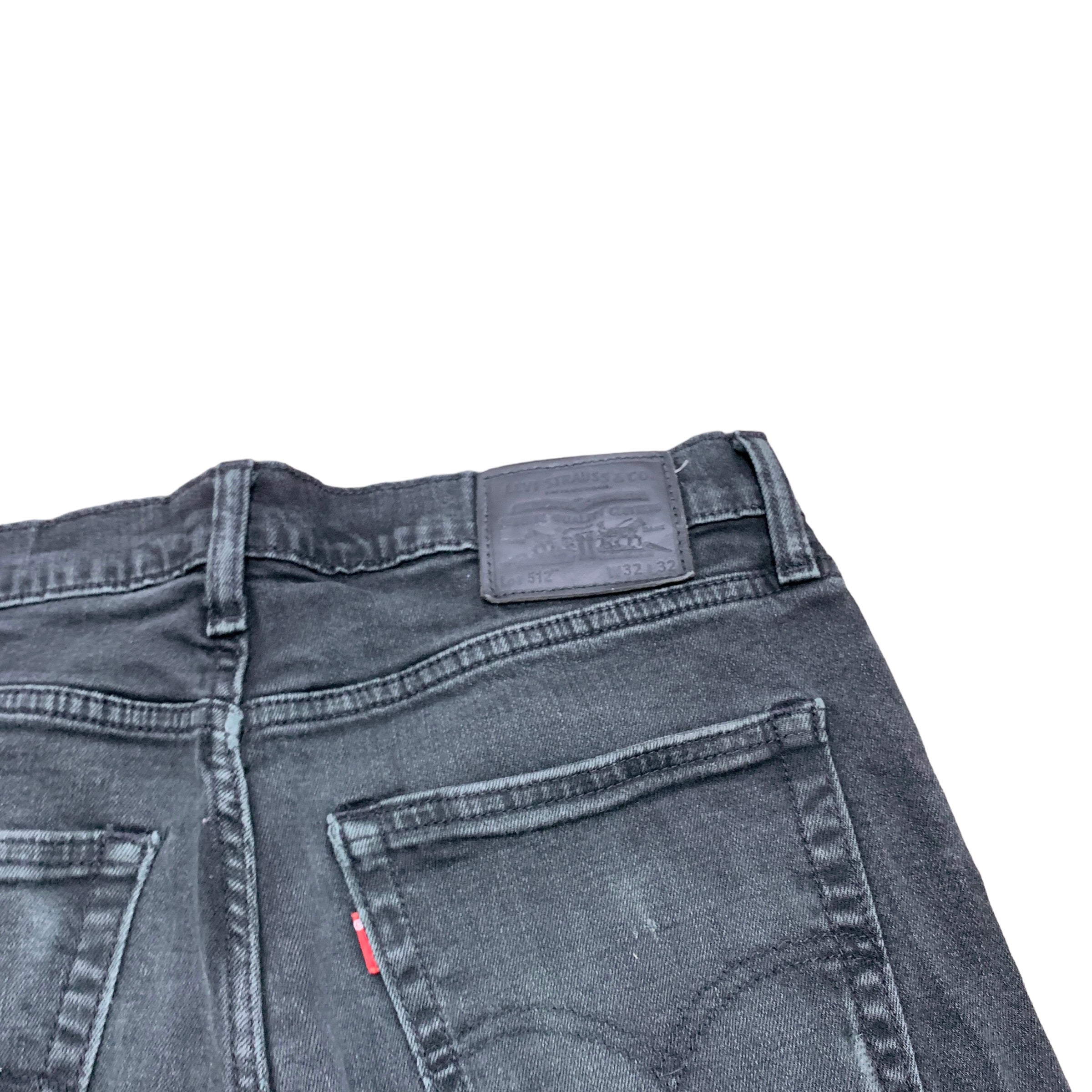 Levis 512 Jeans W32 L31 Mens Black Slim Taper Stretch Denim