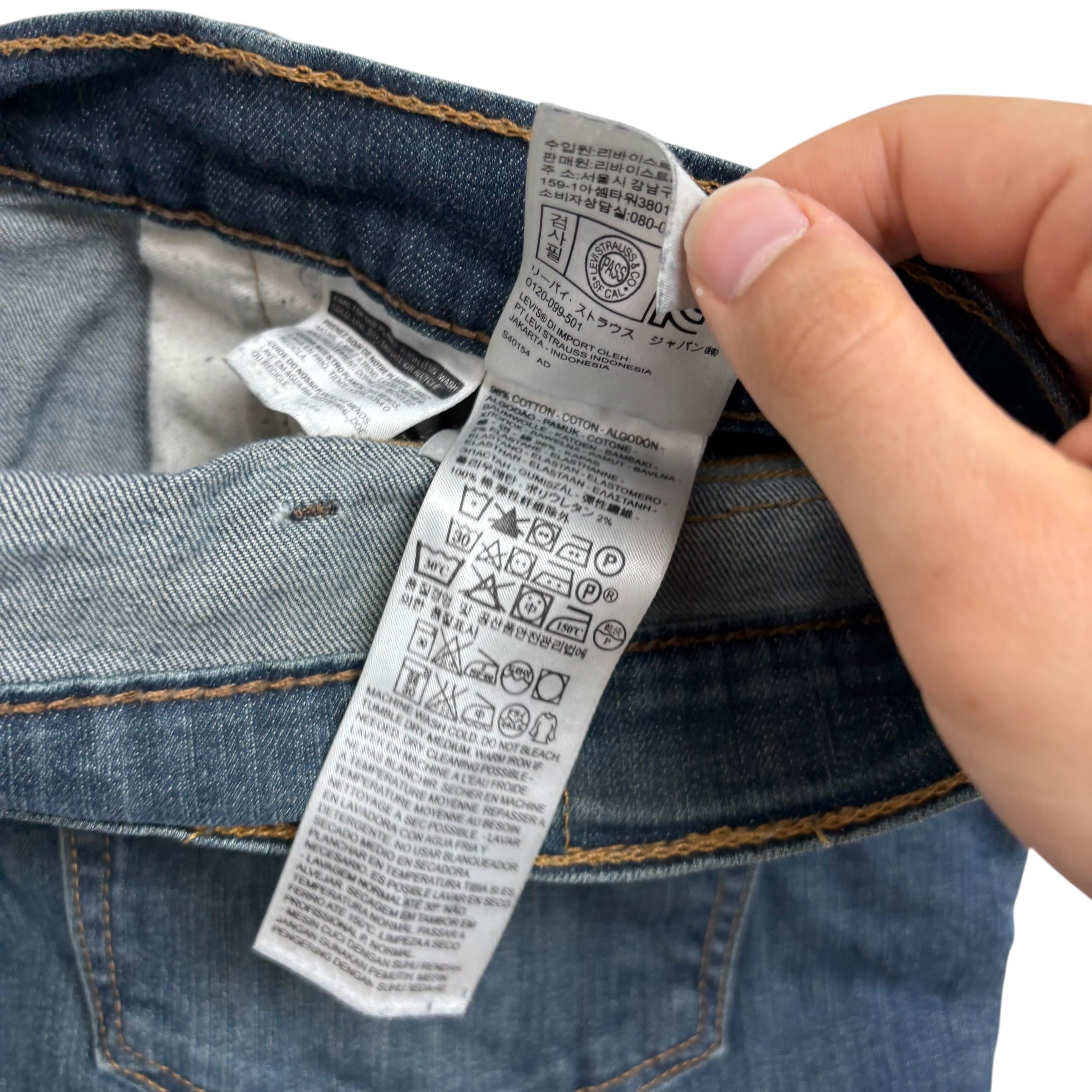 Levis 541 Jeans W44 L28 Mens Dark Blue Athletic Tapered Fit Stretch Denim (F)