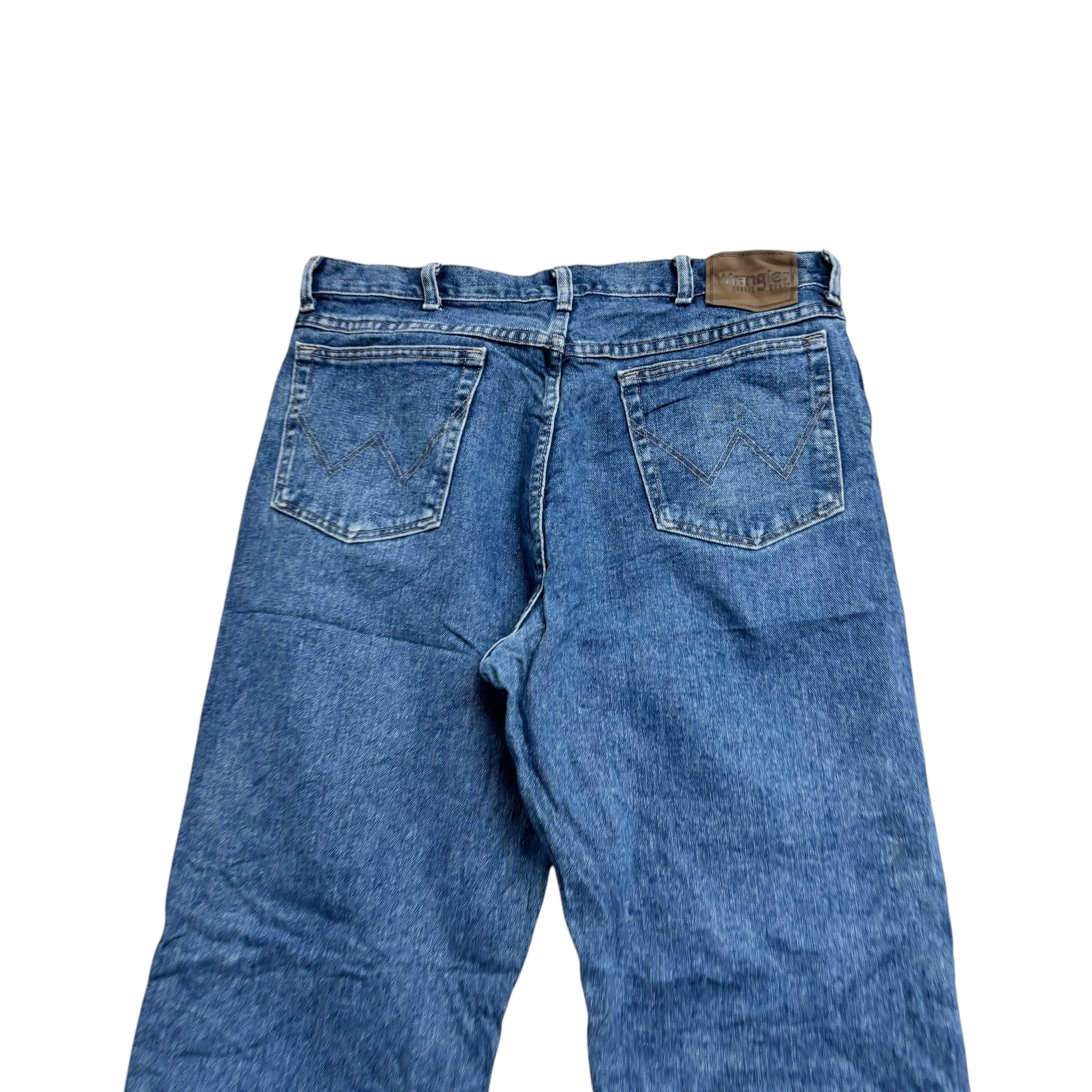 Wrangler Jeans W36 L32 Mens Mid Blue Relaxed Straight Fit Vintage Denim (E)