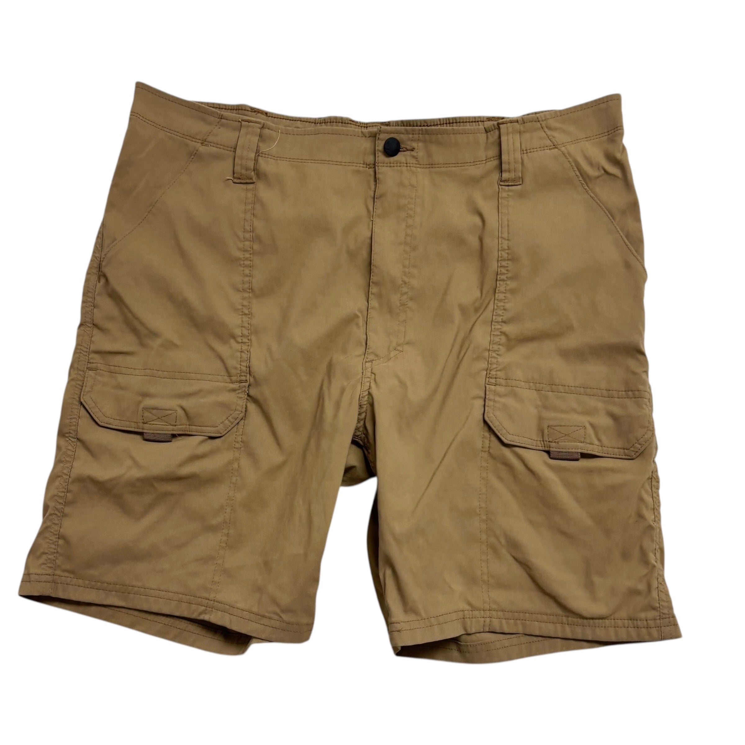 Wrangler Walking Shorts W38 Mens Brown Regular Fit Stretch Cargo Hiking (E)