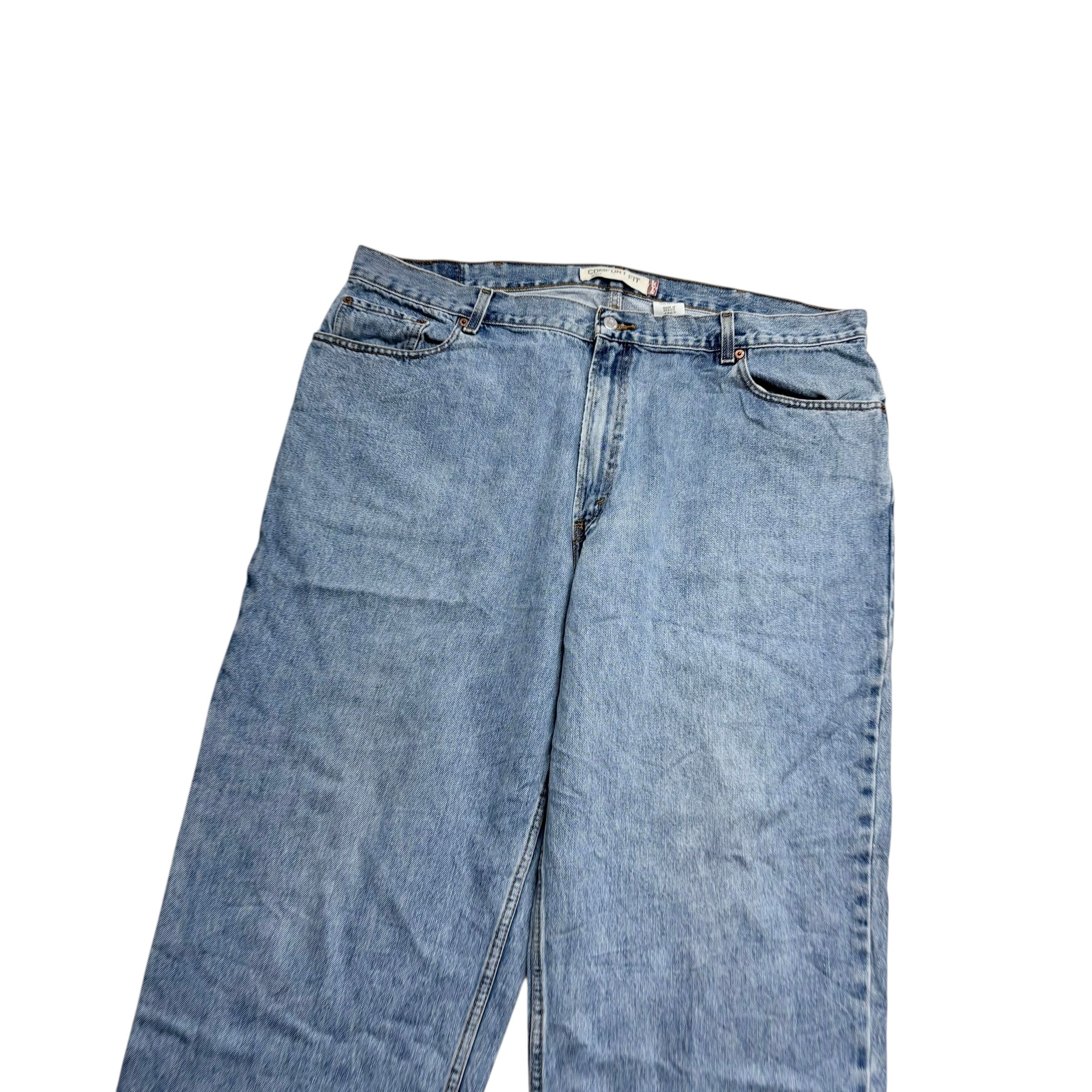 Levis 560 Jeans W44 L32 Mens Light Blue Baggy Relaxed Comfort Vintage Denim (E)