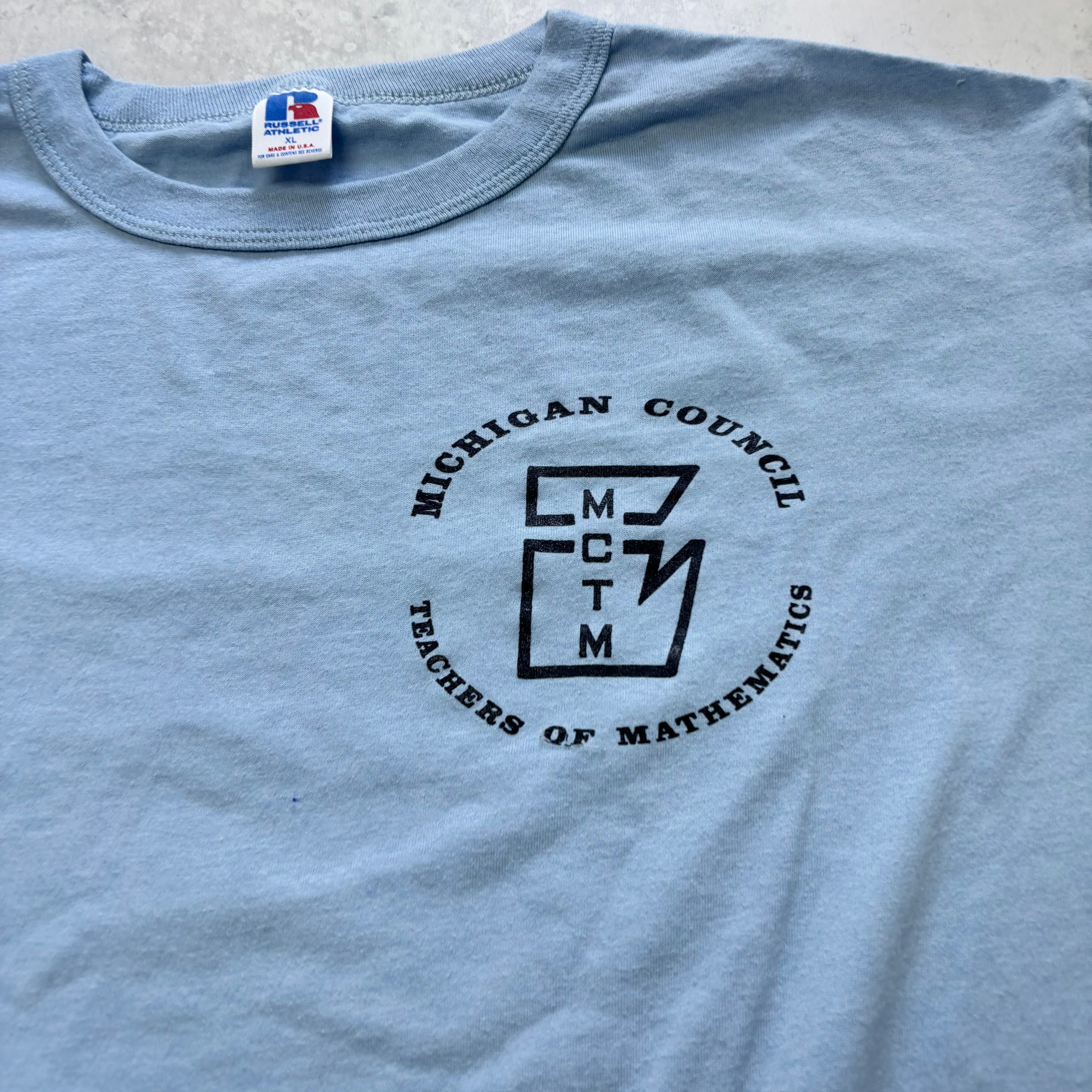 Vintage T Shirt Mens XL Blue Single Stitch Graphic Print 90s USA