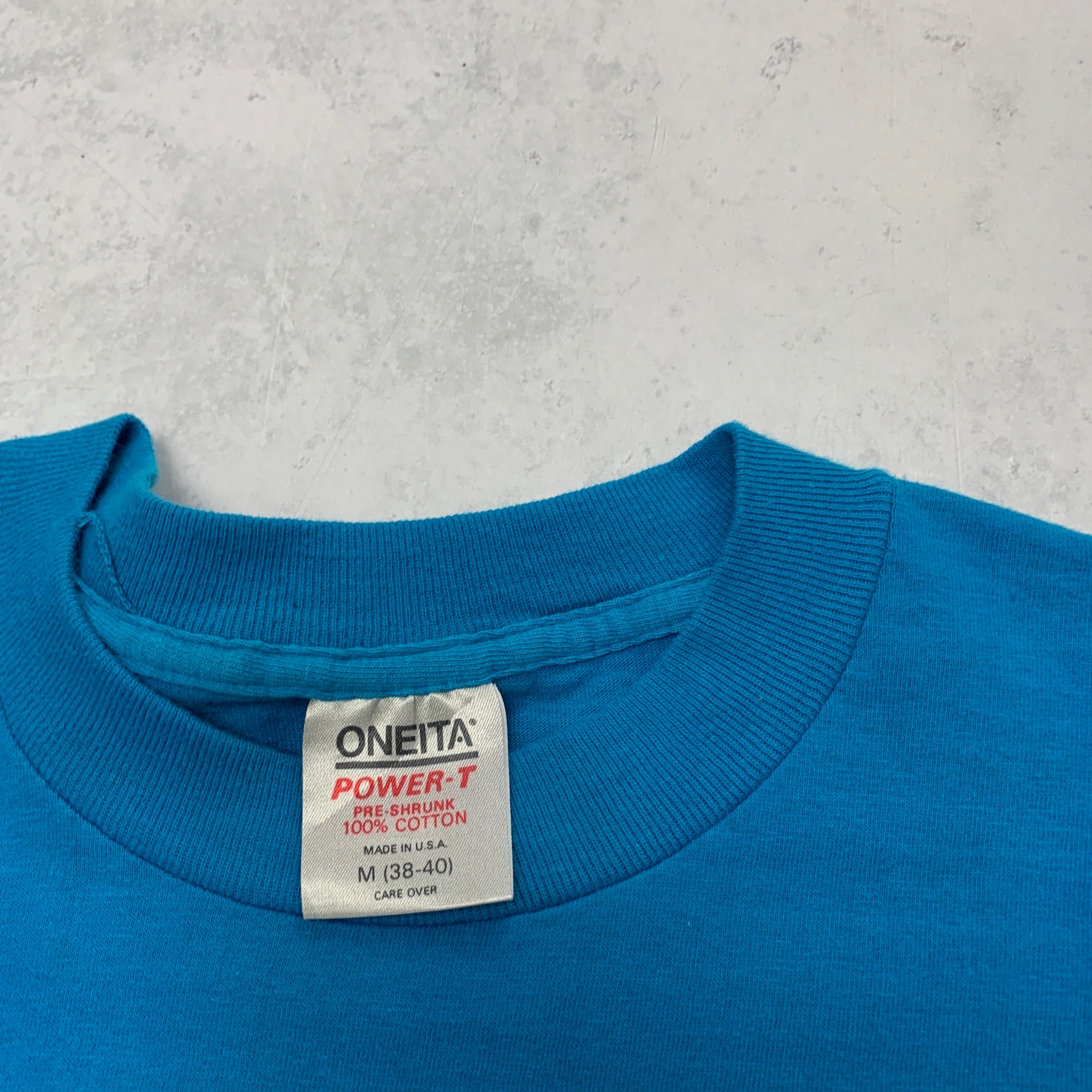 Vintage T Shirt Mens Small Blue Single Stitch Graphic Print 90s USA