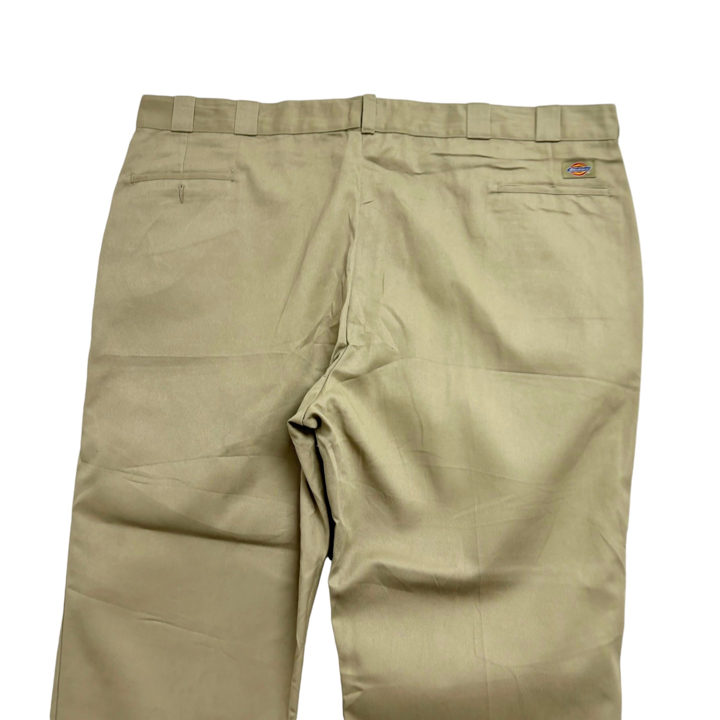 Dickies 874 Trousers W48 L25 Mens Beige Pants Original Straight Fit Workwear