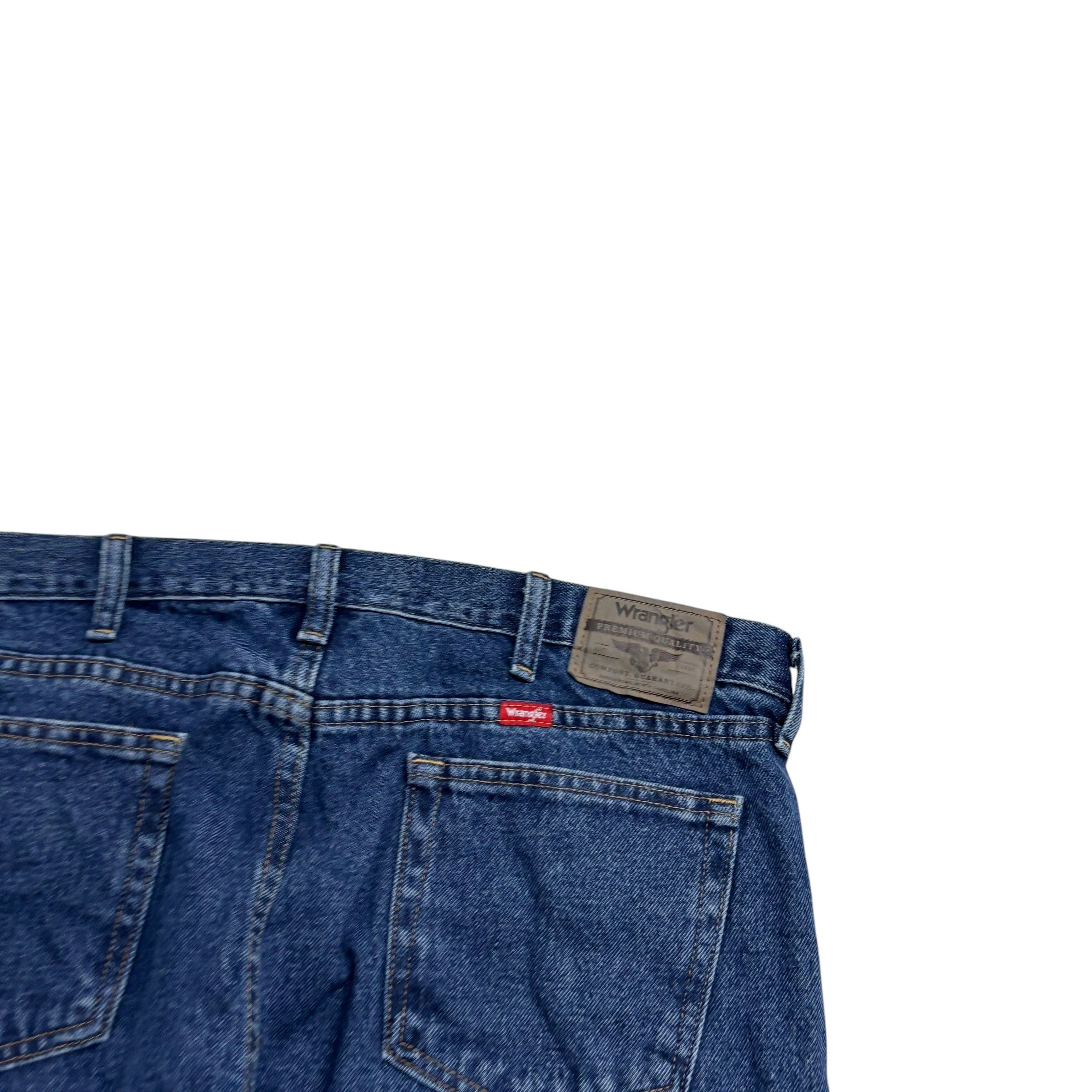 Wrangler Jeans W38 L29 Mens Dark Blue Relaxed Straight Fit Denim (E)