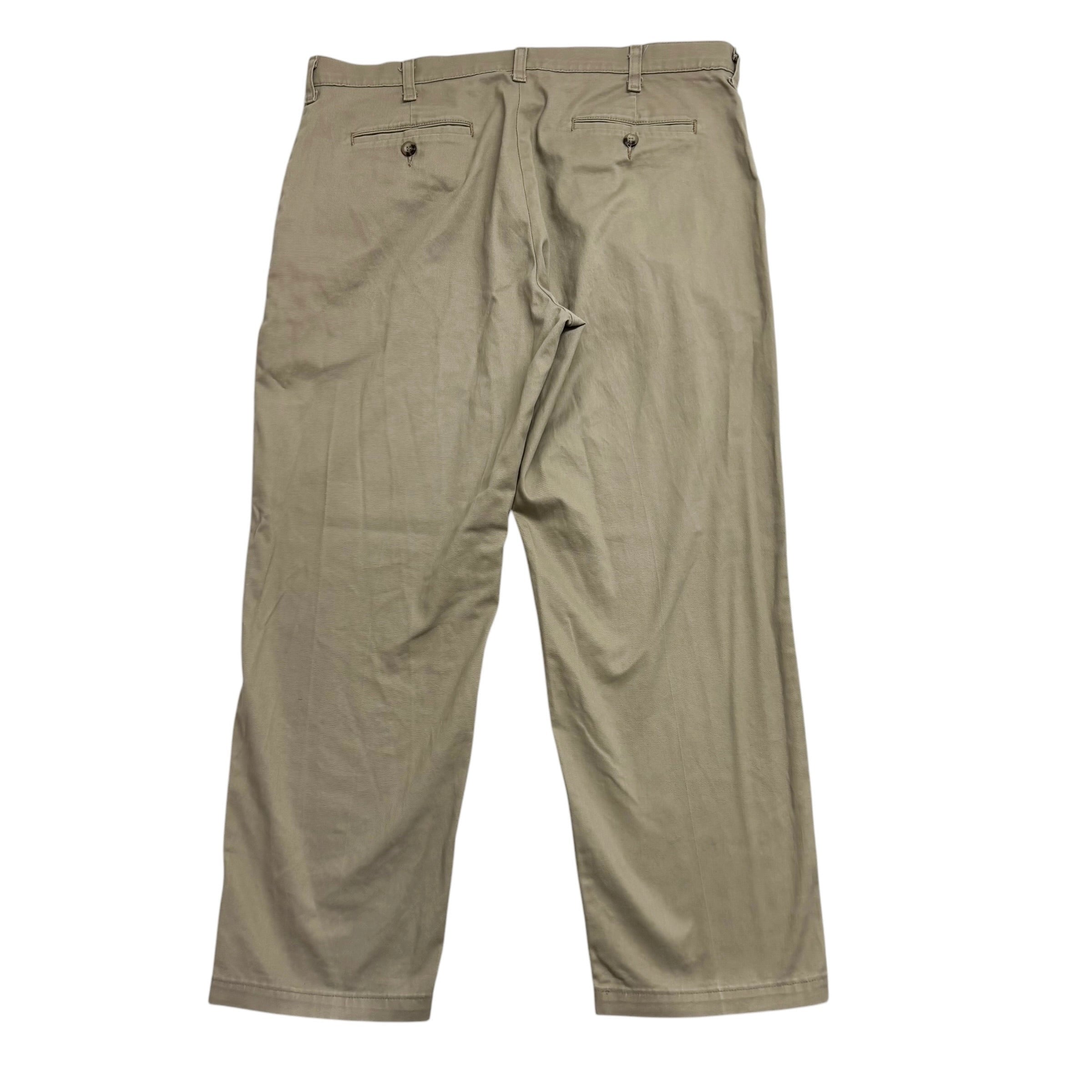 Lee Trousers W36 L30 Mens Beige Khaki Relaxed Fit Total Freedom Pants (E)