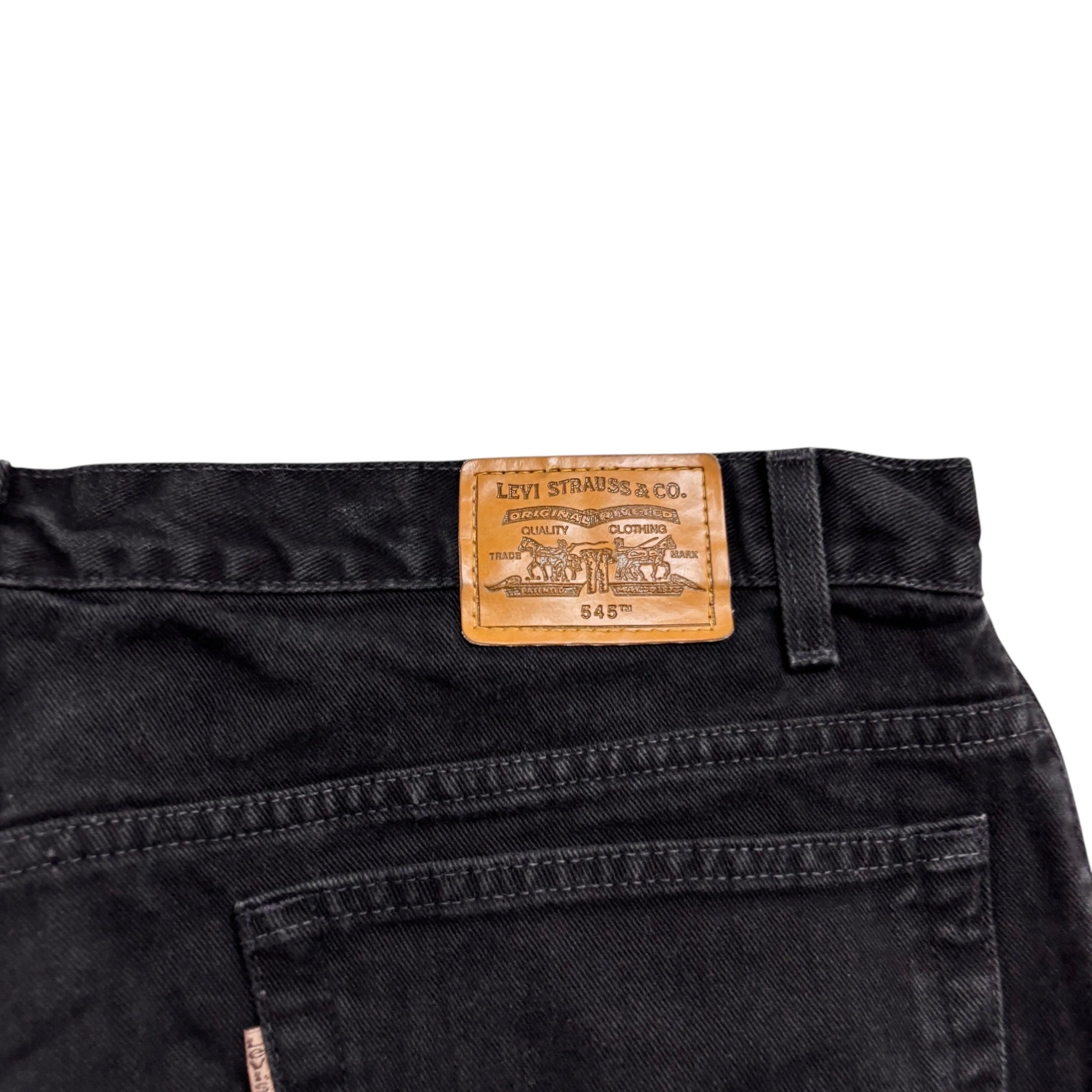 Levis 545 Jeans W44 L30 Mens Black Relaxed Tapered Fit Vintage Denim