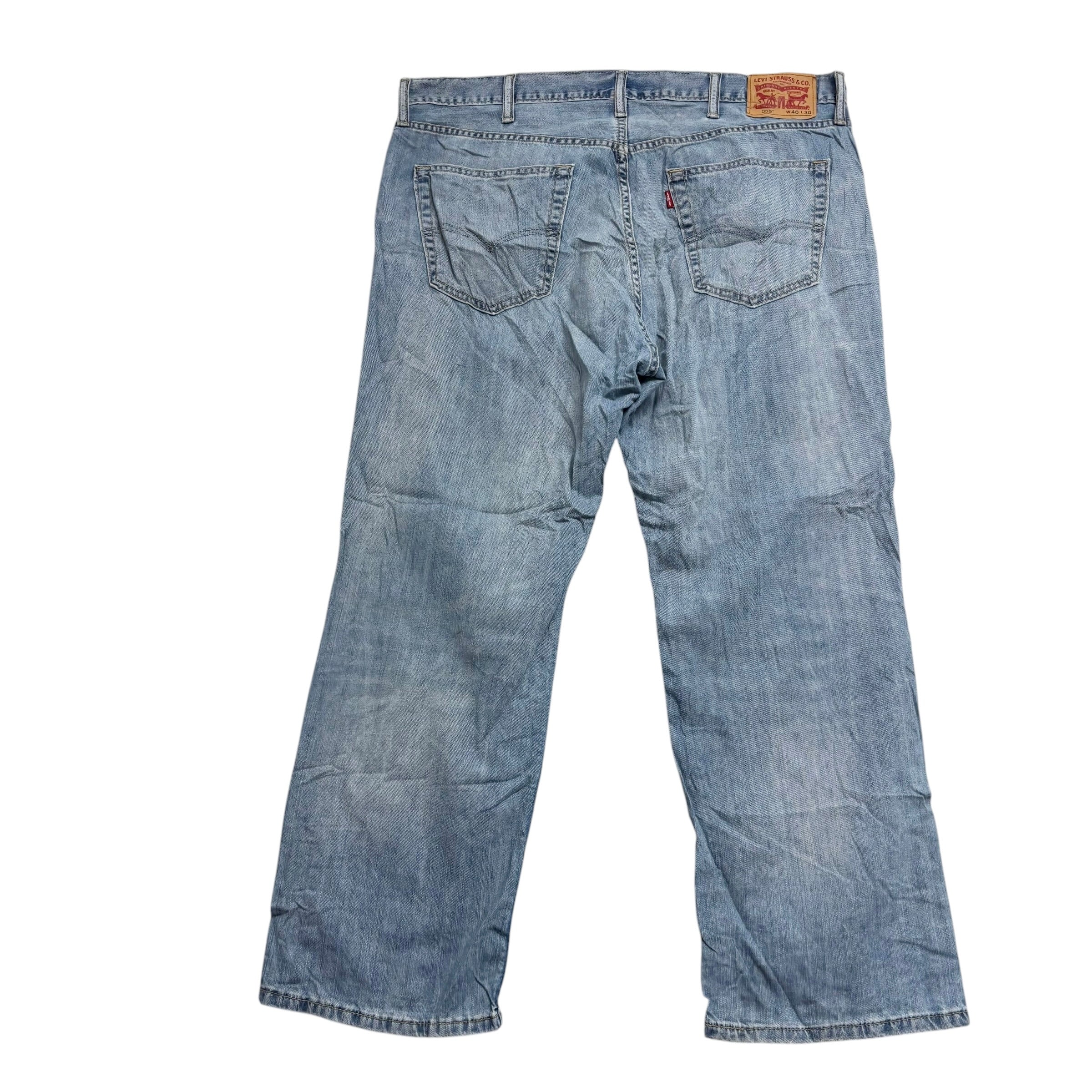 Levis 559 Jeans W40 L29 Mens Light Blue Baggy Relaxed Straight Fit Denim (E)