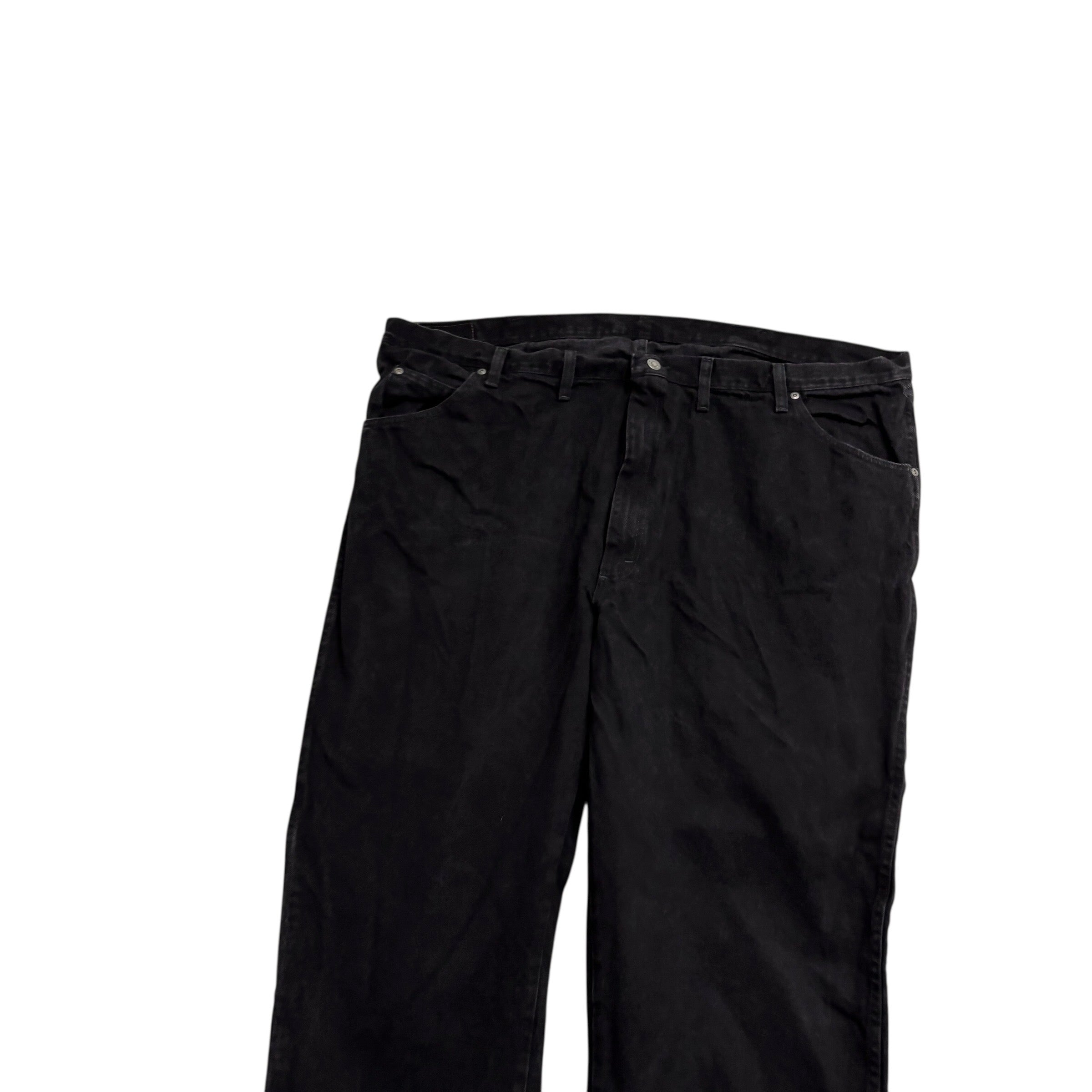 Wrangler Jeans W50 L32 Mens Black Regular Straight Fit Denim (E)