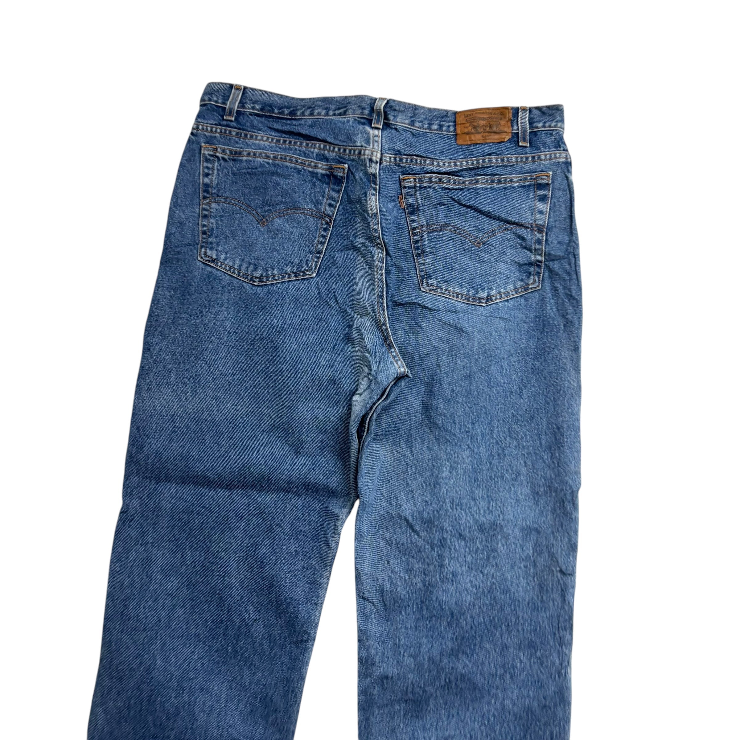 Levis 540 Jeans W40 L32 Mens Mid Blue Relaxed Straight Fit 90s Vintage Denim
