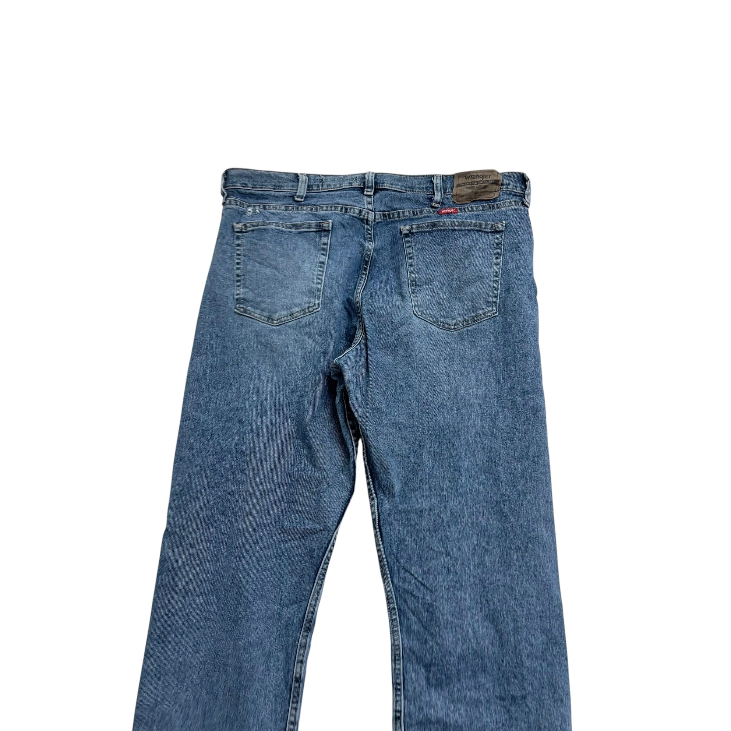 Wrangler Jeans W36 L30 Mens Mid Blue Relaxed Straight Fit Stretch Denim (F)