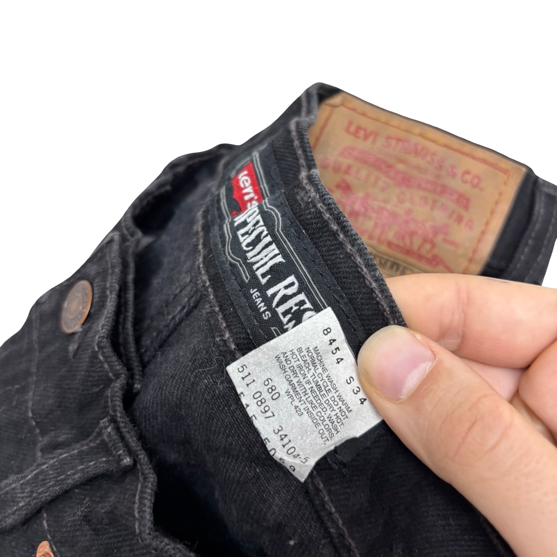 Levis 515 Jeans W33 L32 Mens Black Relaxed USA Made Vintage Special Reserve (E)