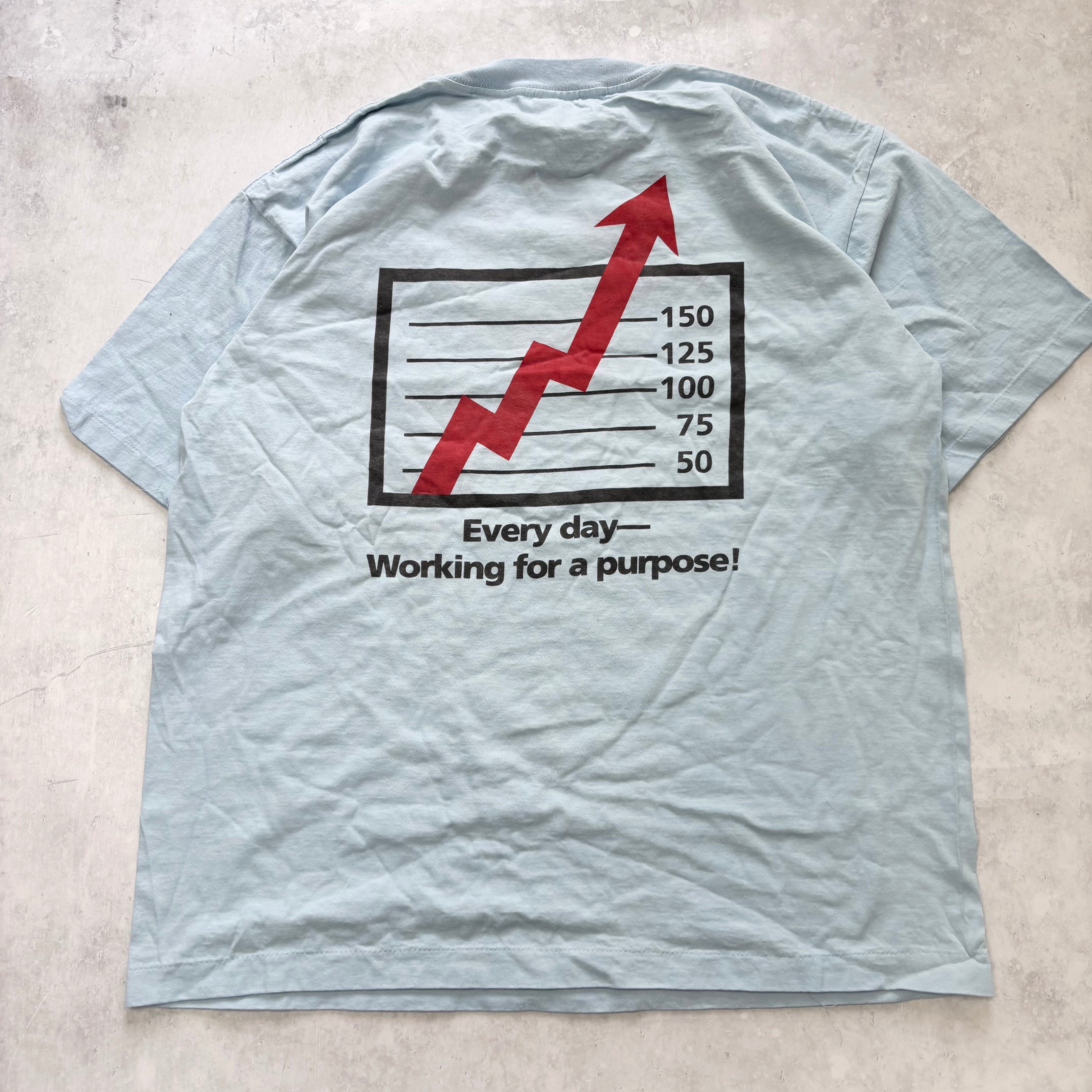 Vintage T Shirt Mens XL Blue Single Stitch Graphic Print 90s USA (E)