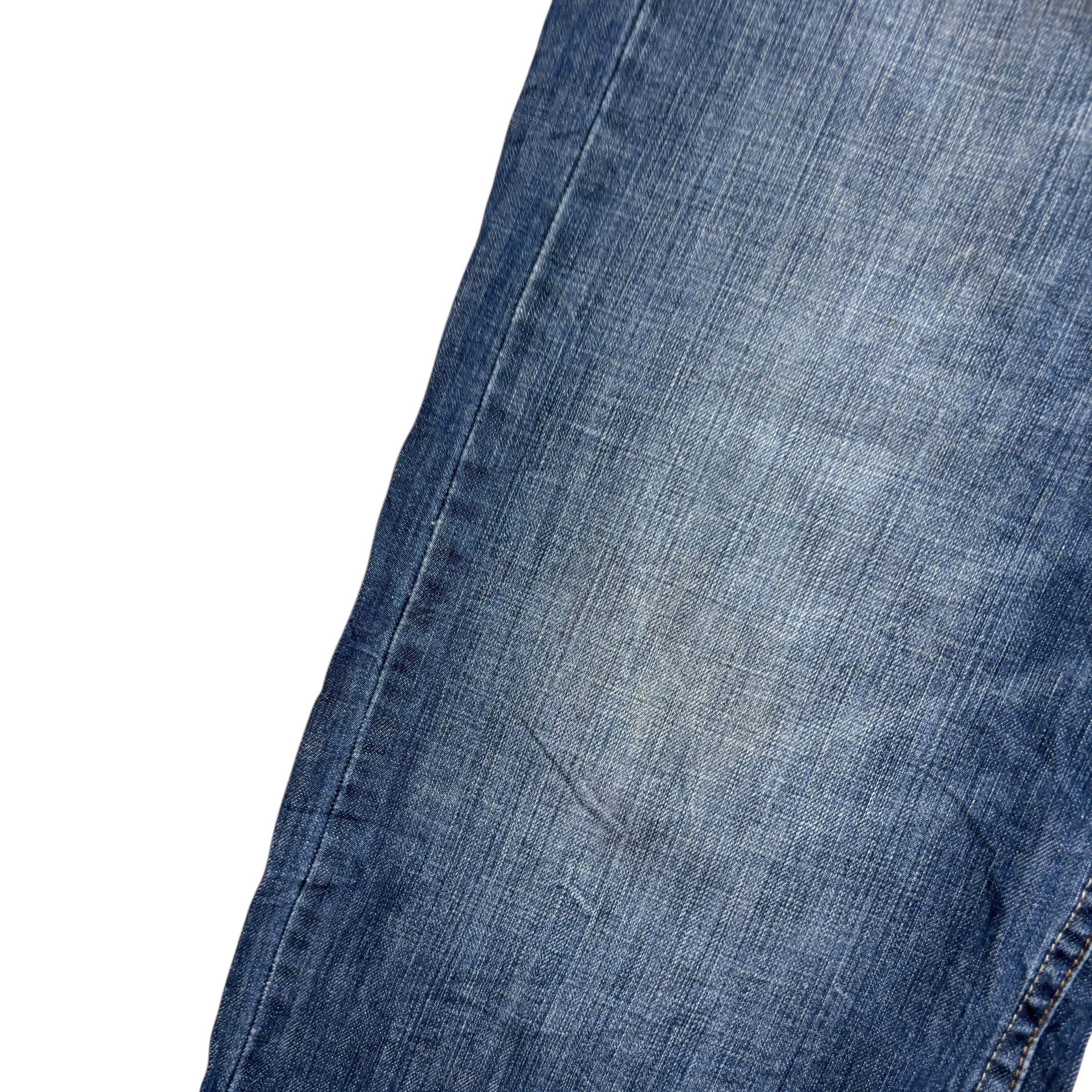 Levis 505 Jeans W36 L32 Mens Mid Blue Regular Straight Fit Vintage Denim