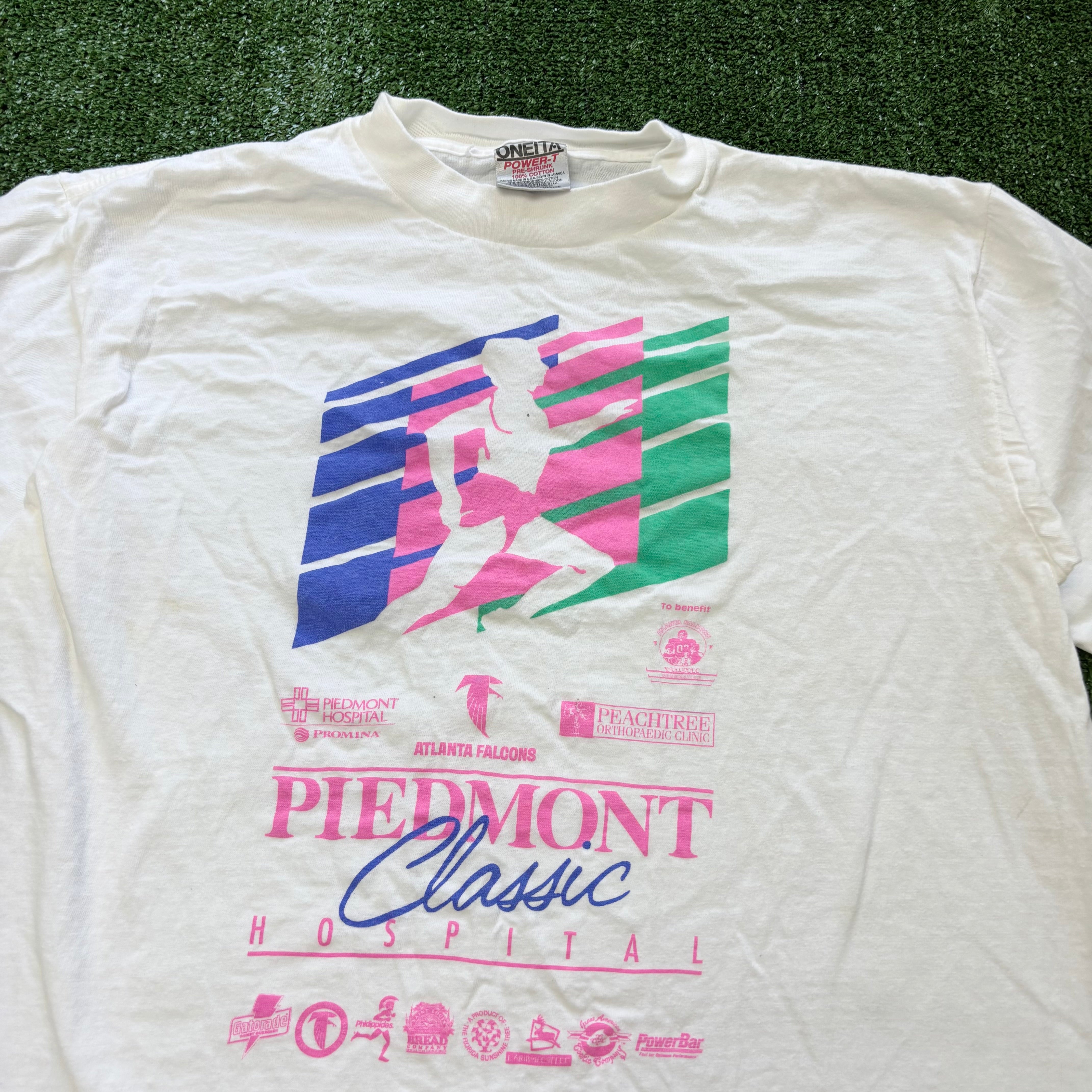 Vintage T Shirt Mens Medium White Single Stitch Graphic Print 90s Run (E)