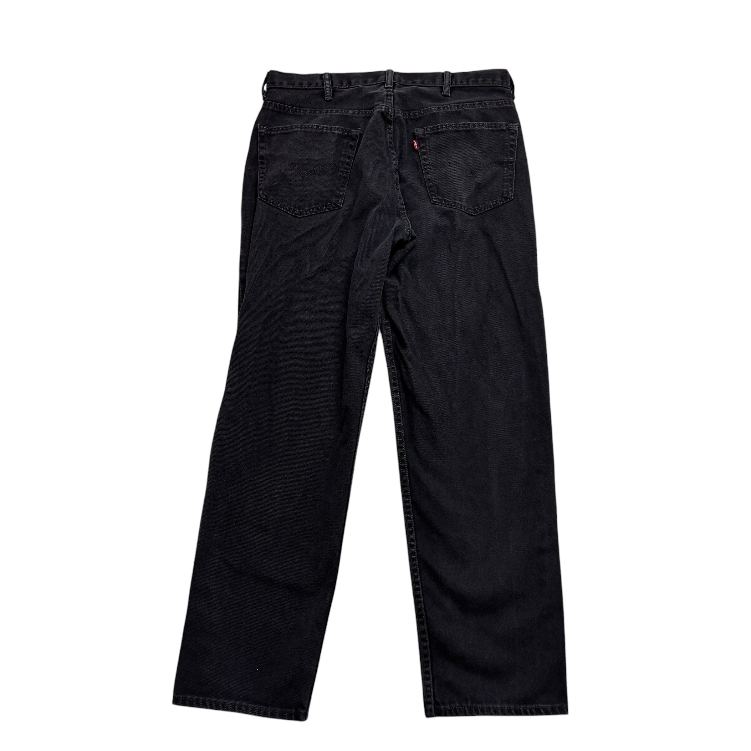 Levis 550 Jeans W36 L34 Mens Black Baggy Relaxed Straight Fit Denim