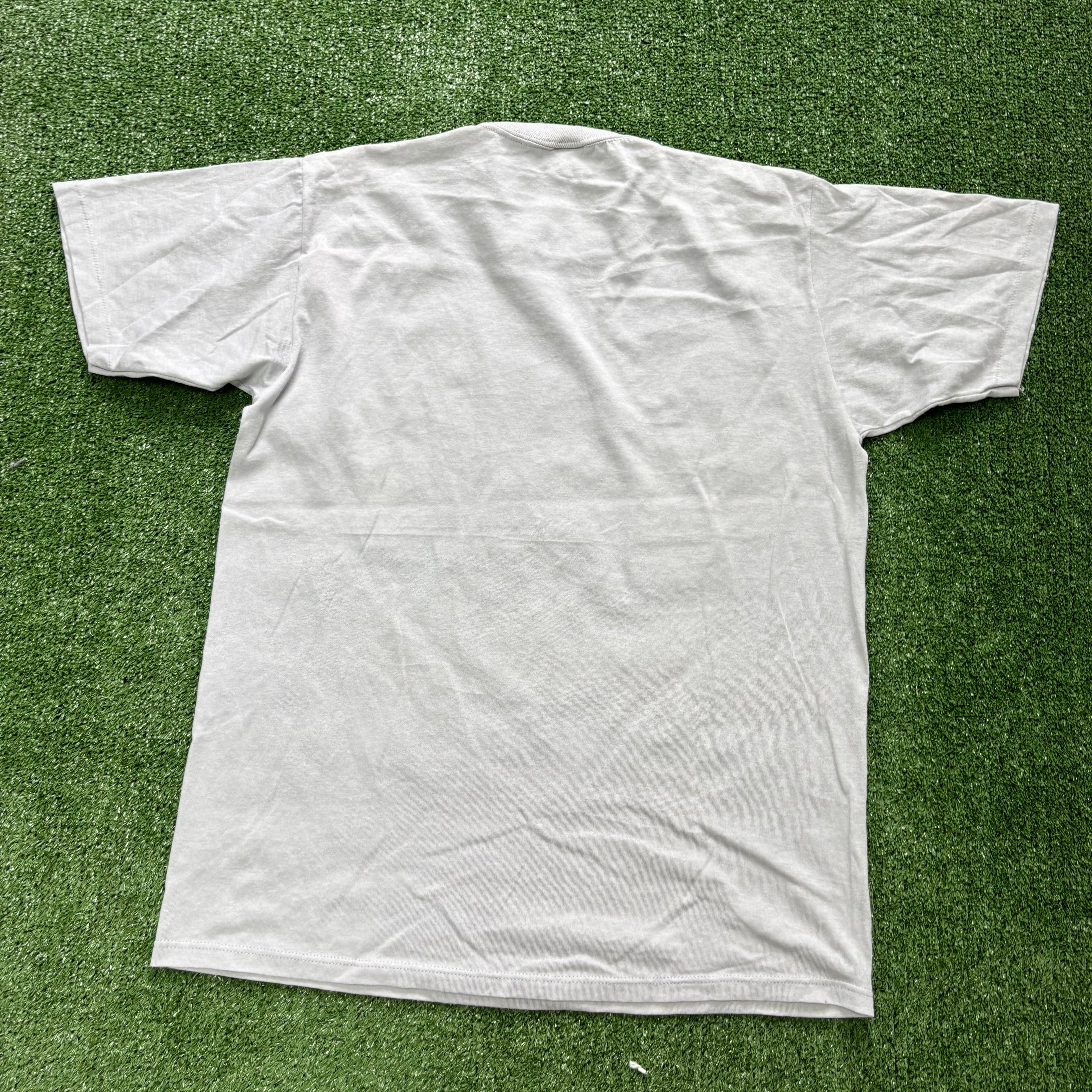 Vintage T Shirt Mens Medium Grey Single Stitch Graphic Print 80s