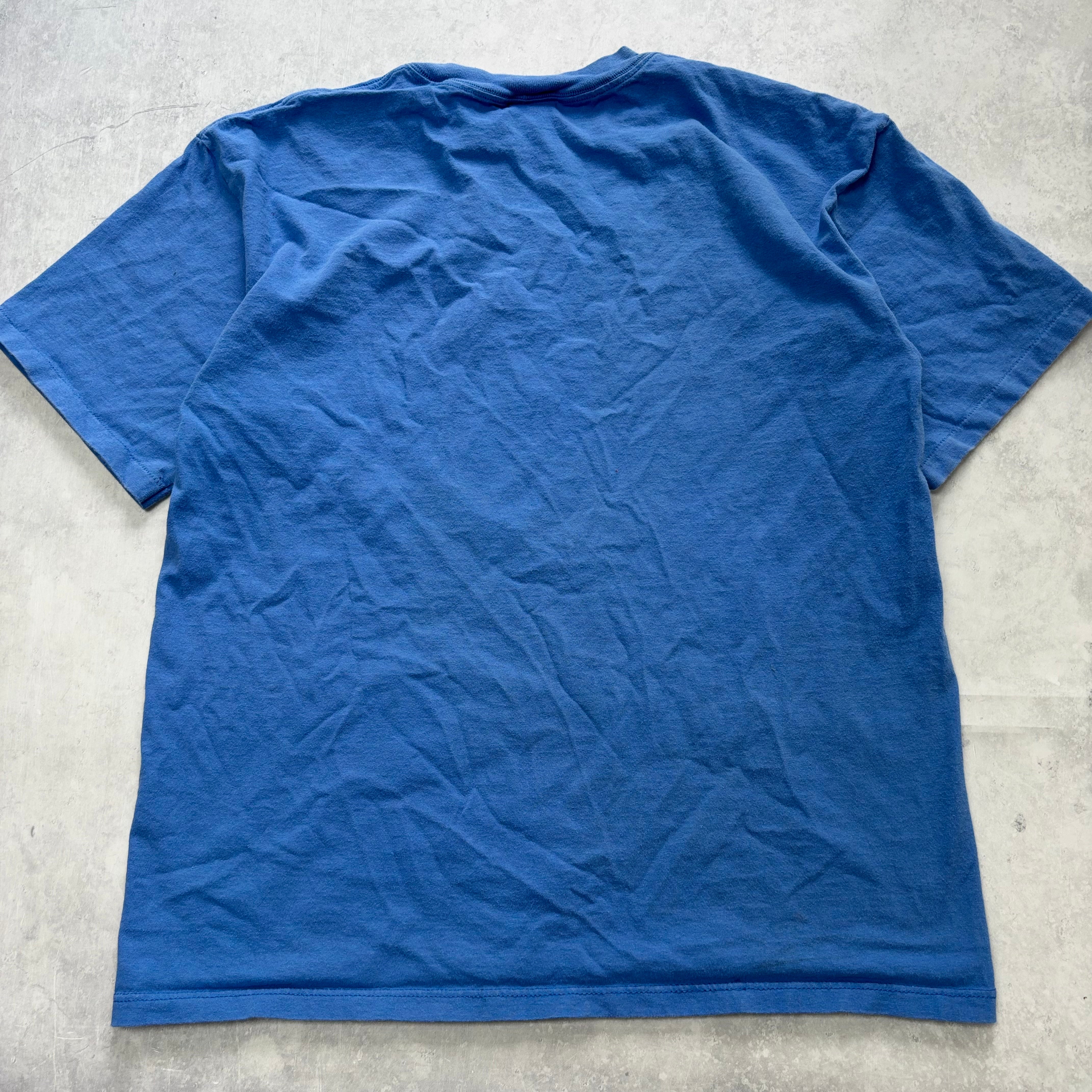 Vintage T Shirt Mens XL Blue Single Stitch Graphic Print 90s USA Whales