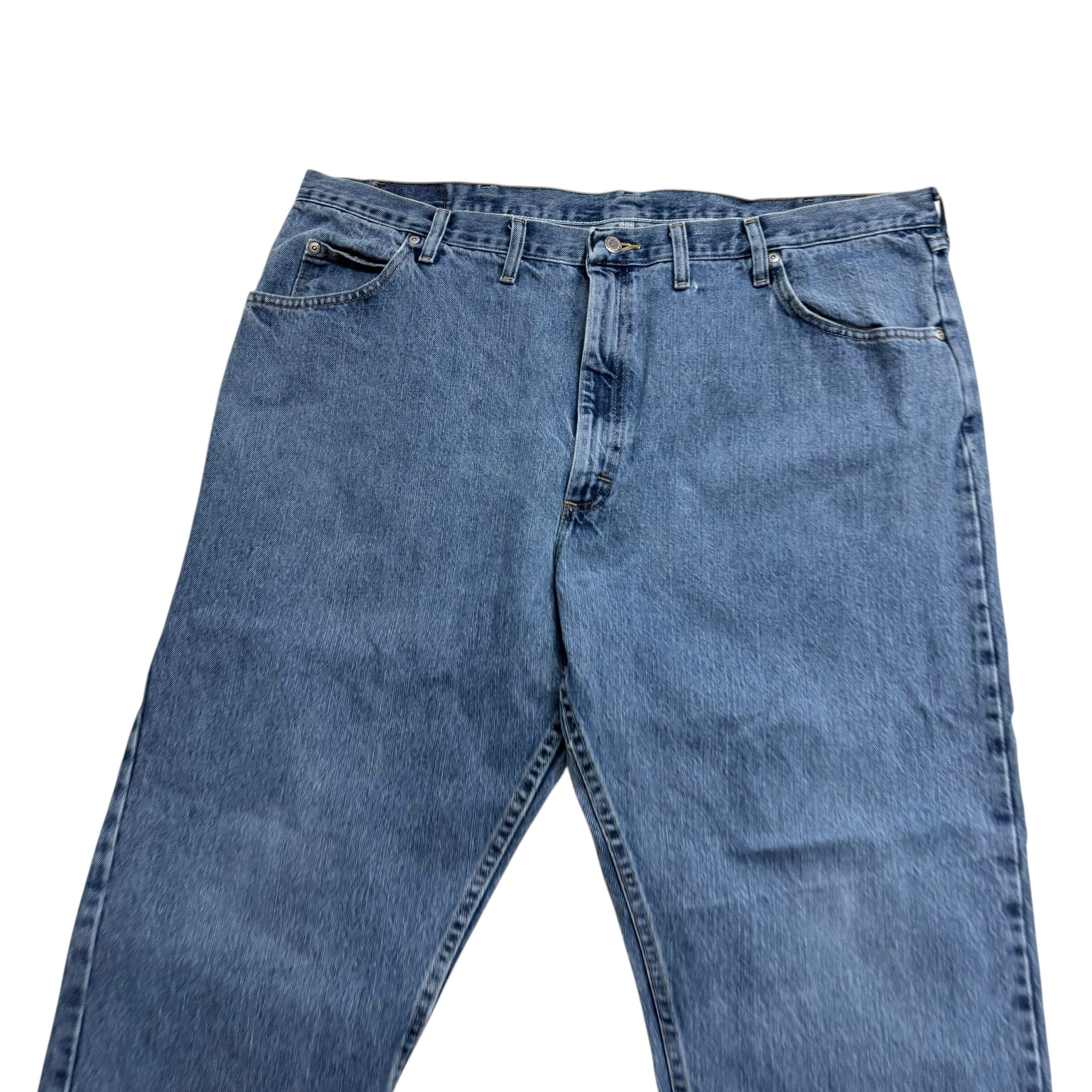 Wrangler Jeans W44 L29 Mens Mid Blue Relaxed Straight Fit Denim (F)