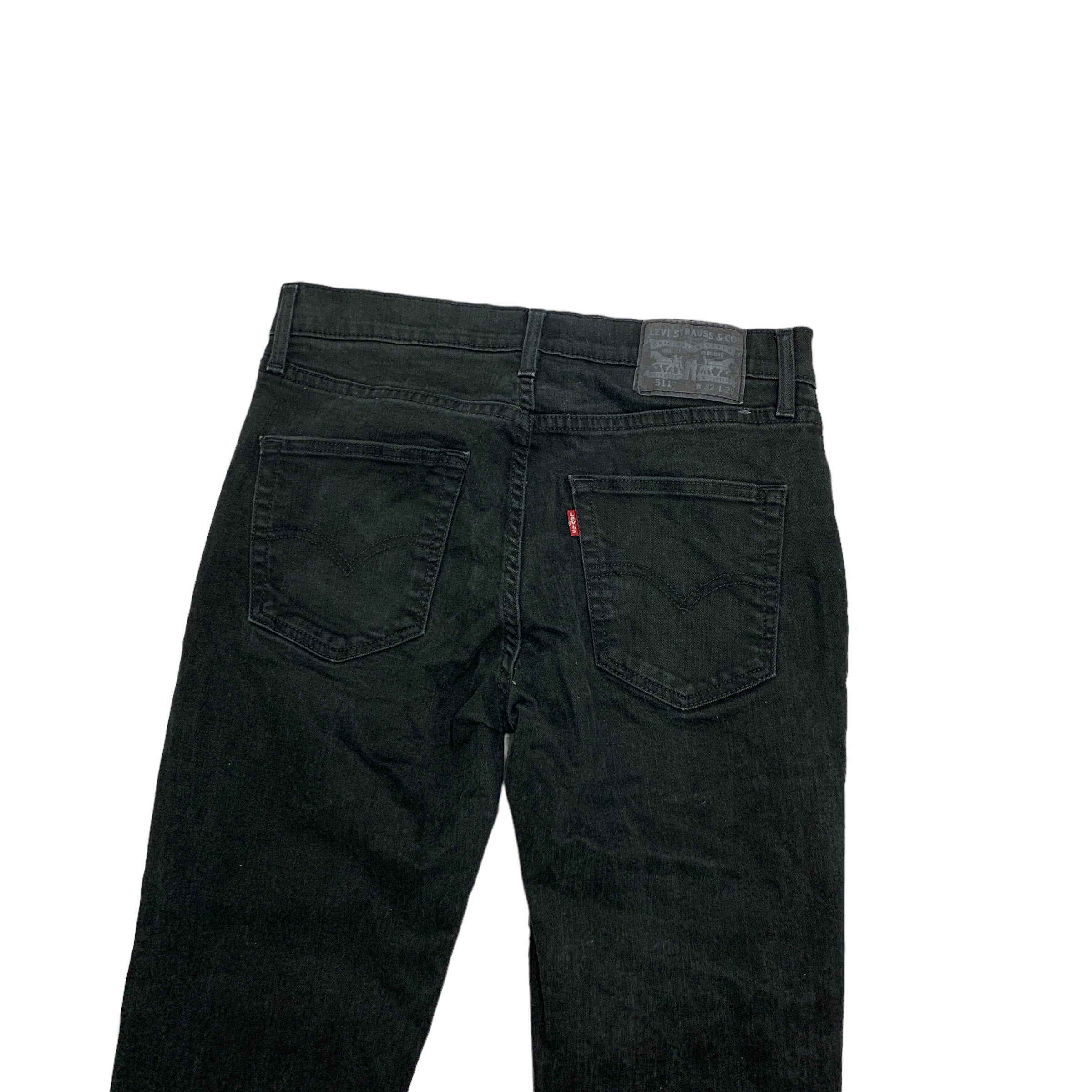 Levis 511 Jeans W32 L29 Mens Black Slim Fit Stretch Denim