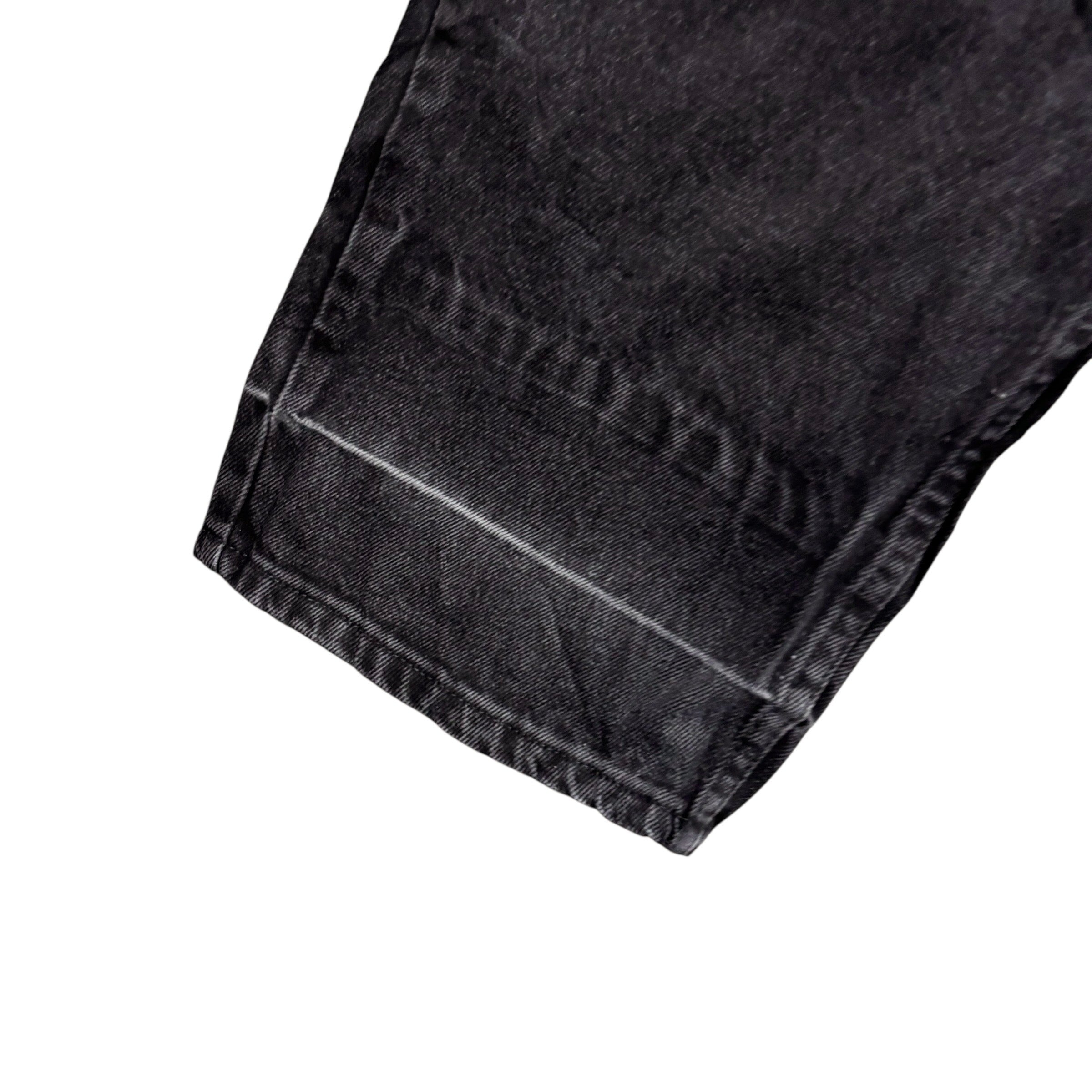 Wrangler Jeans W42 L30 Mens Black Relaxed Straight Fit Denim (F)