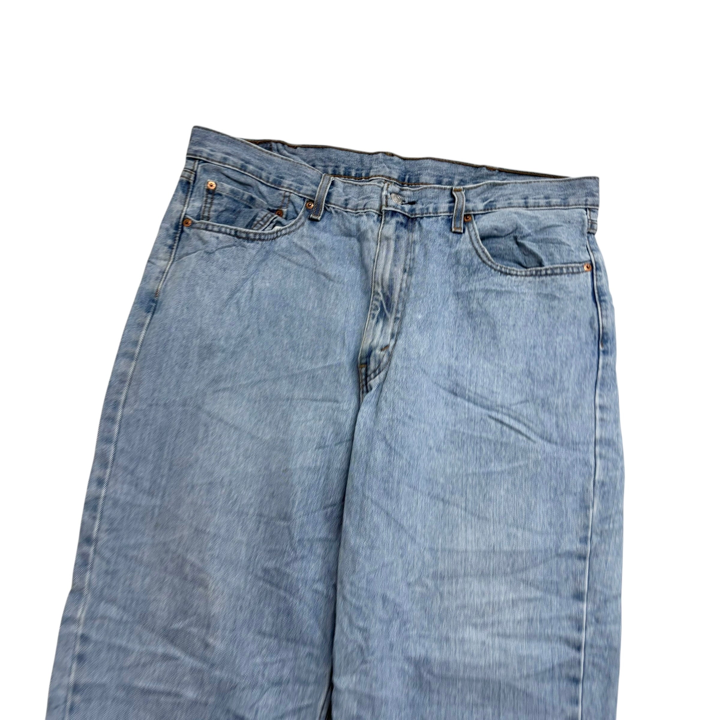 Levis 550 Jeans W38 L29 Mens Light Blue Baggy Relaxed Straight Fit Denim (E)