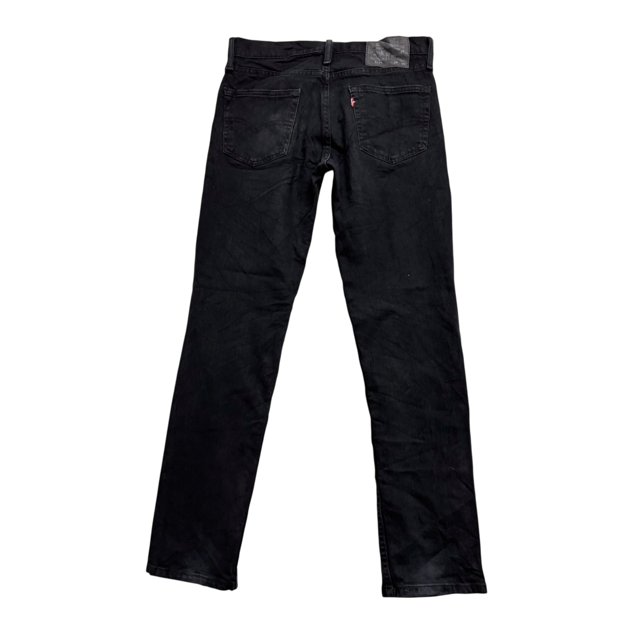 Levis 511 Jeans W29 L30 Mens Navy Blue Slim Fit Stretch Denim