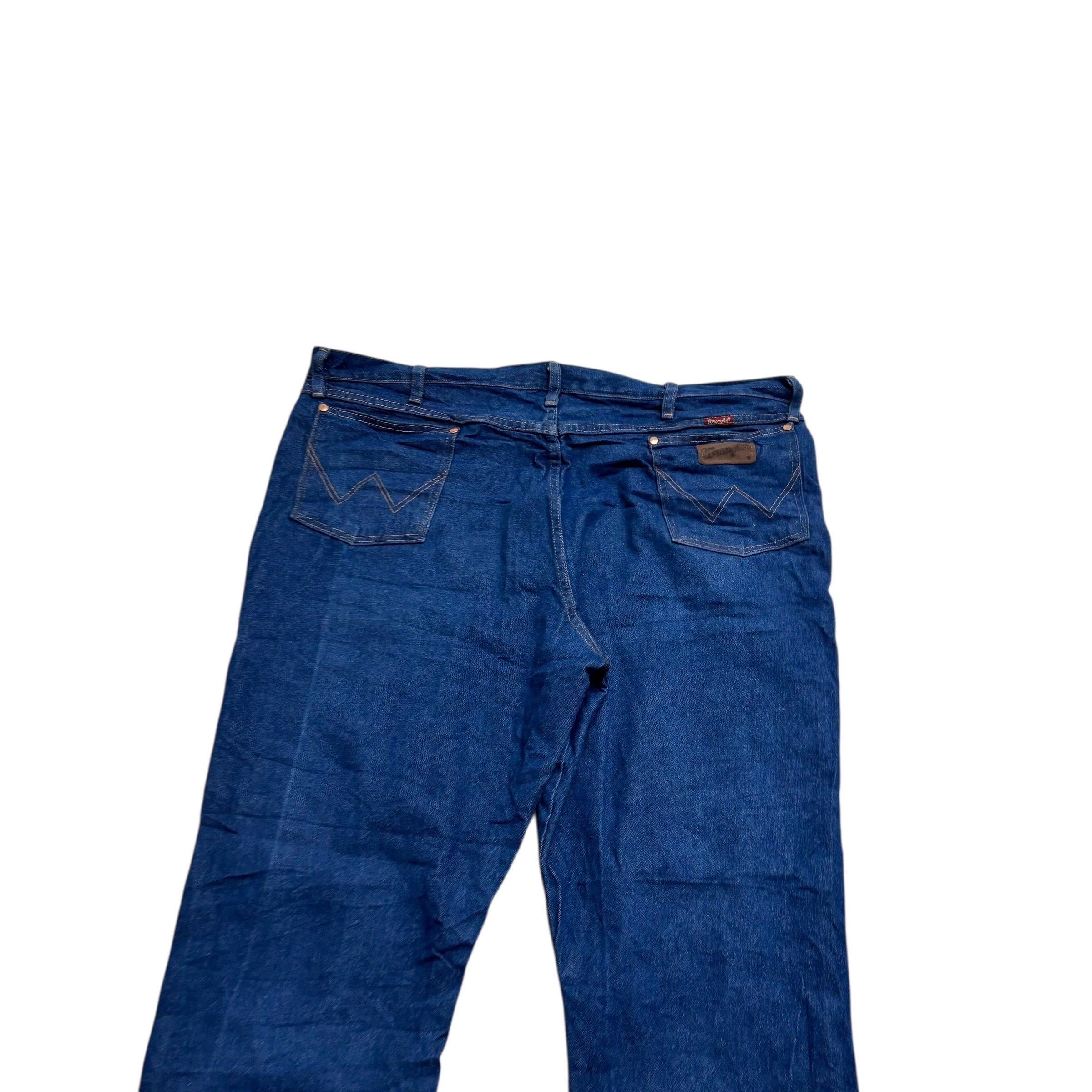 Wrangler Jeans Cowboy Cut W42 L30 Mens Dark Blue 31MWZ Relaxed Fit Denim (E)