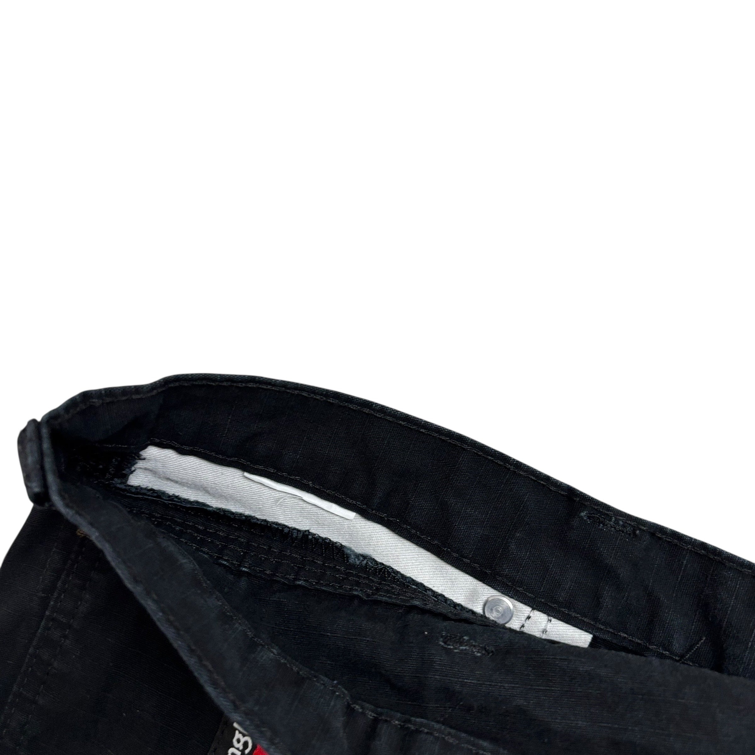 Wrangler Cargo Pants W42 L30 Mens Black Relaxed Straight Fit Trousers (E)