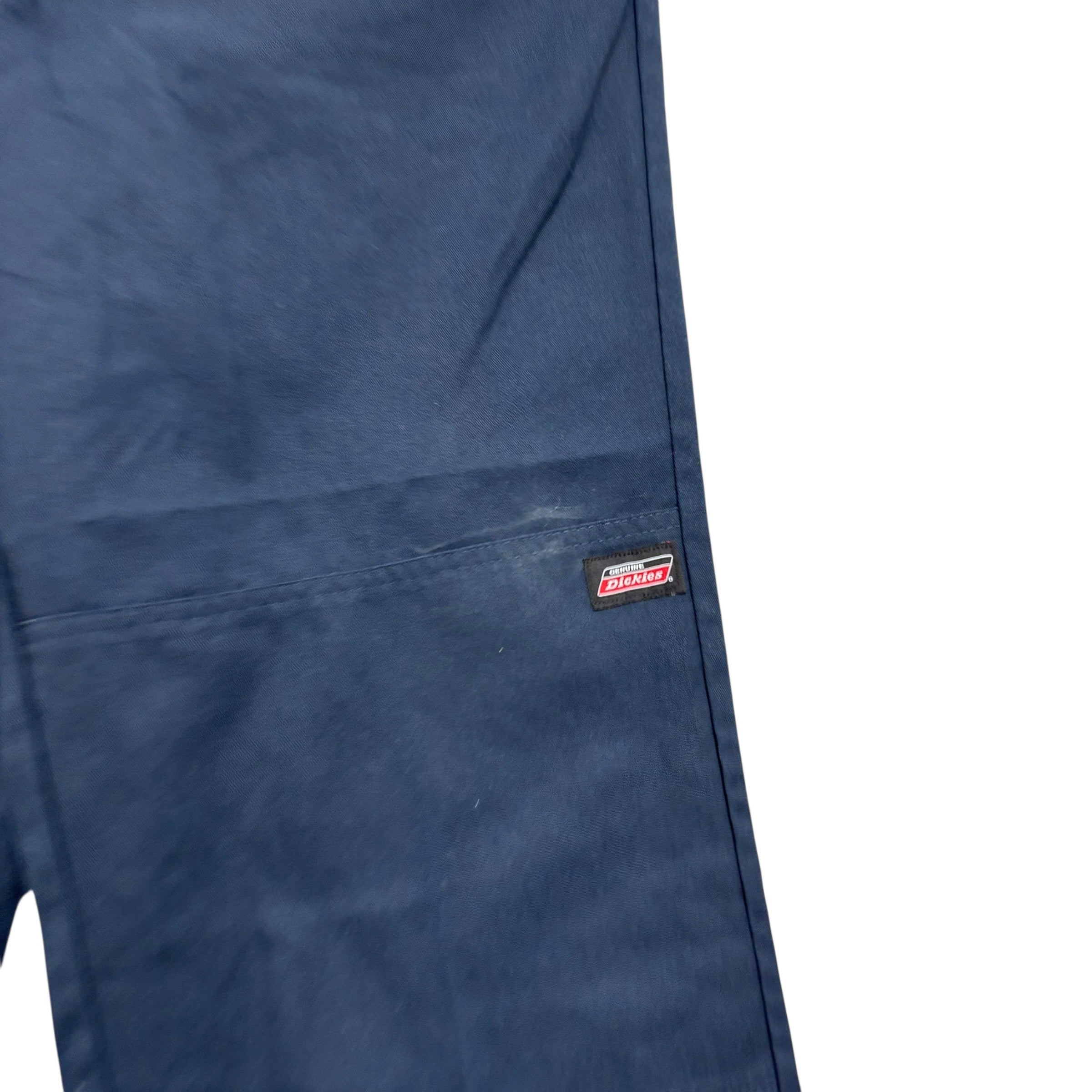Dickies Double Knee Trousers W38 L29 Mens Navy Blue Relaxed Baggy Fit