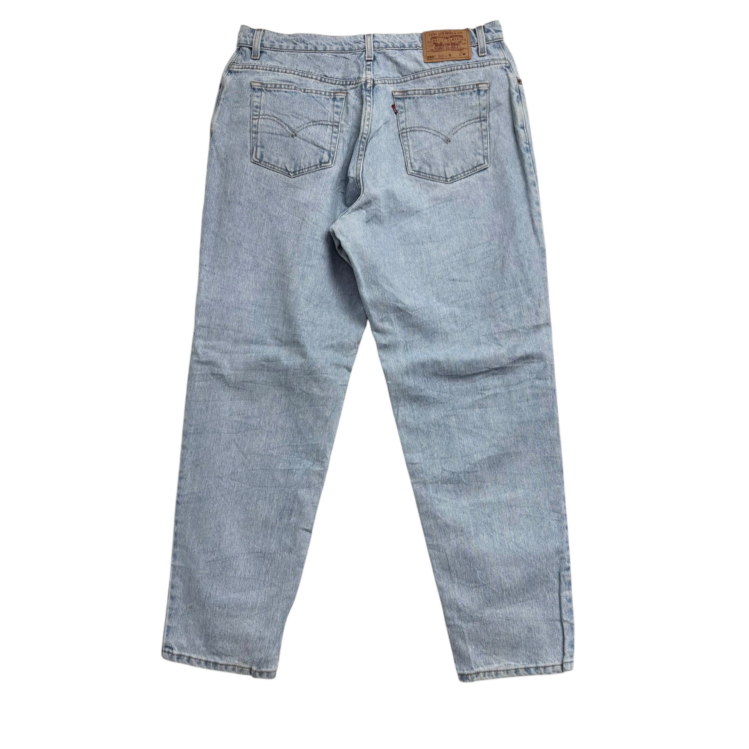 Levis 550 Jeans W36 L31 Womens Light Blue Relaxed Taper Mom Vintage Denim
