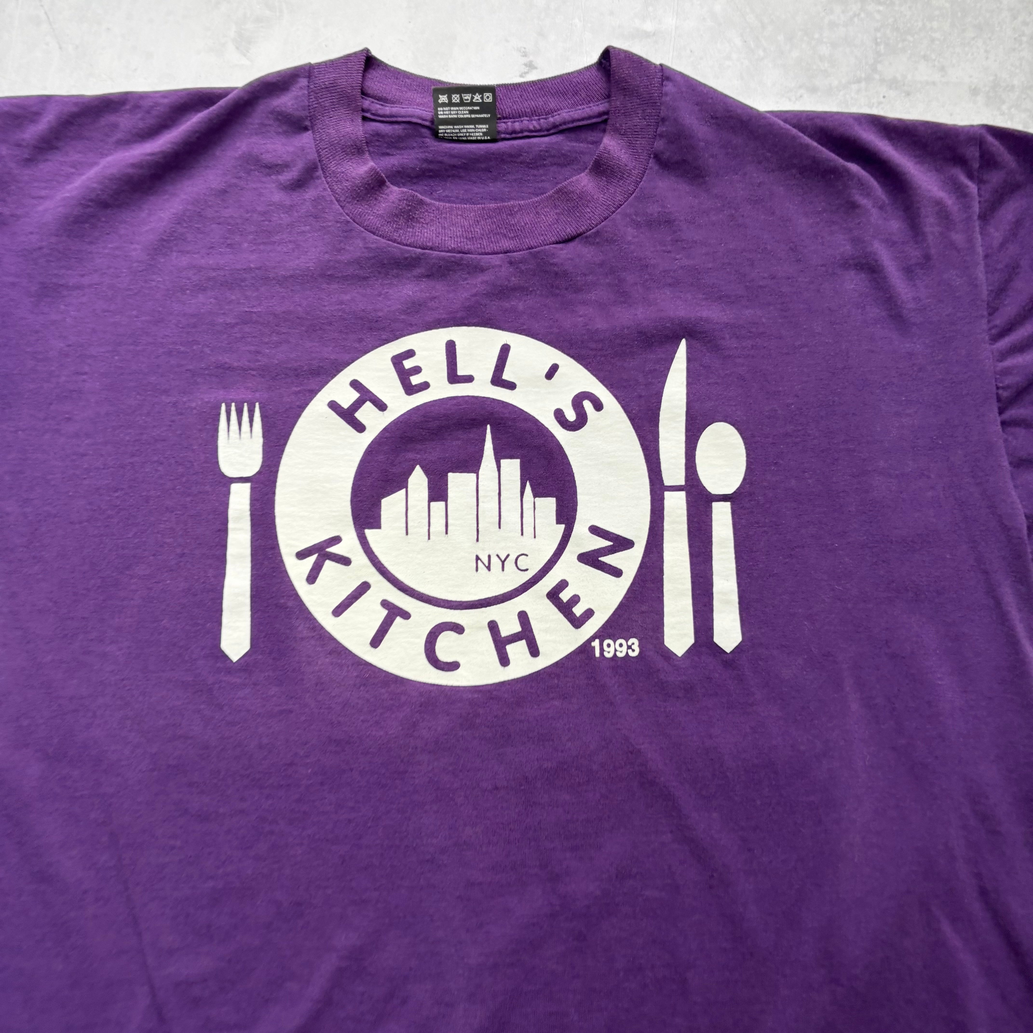 Vintage T Shirt Mens Large Purple Single Stitch Graphic Print 90s USA