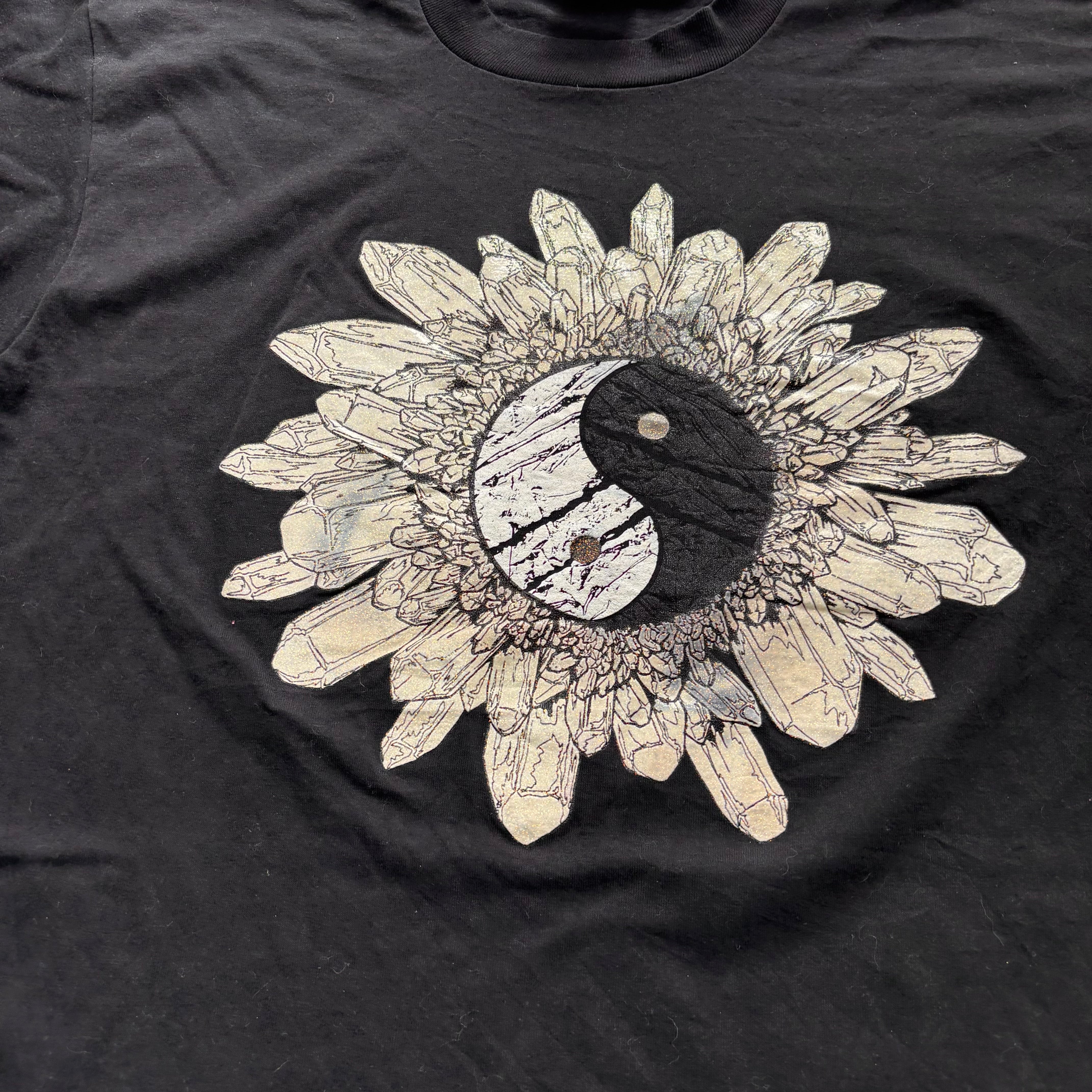 Vintage T Shirt Mens Large Black Single Stitch Graphic Print 90s USA (E)