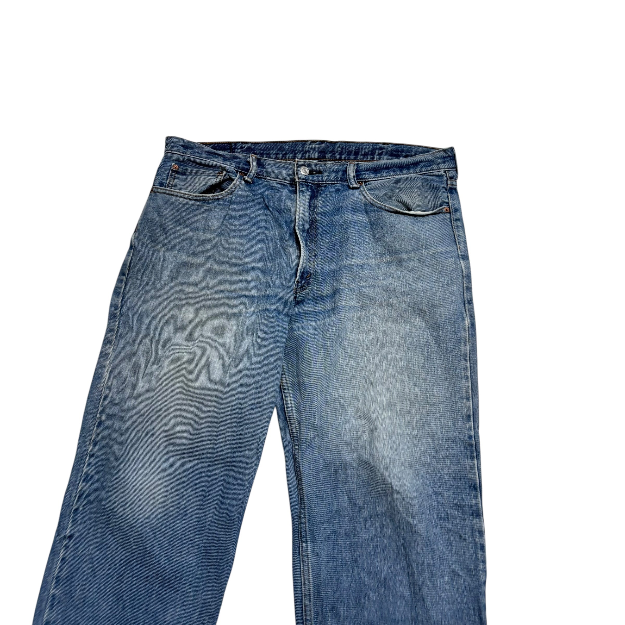 Levis 550 Jeans W38 L30 Mens Light Blue Relaxed Straight Fit Vintage Denim (F)