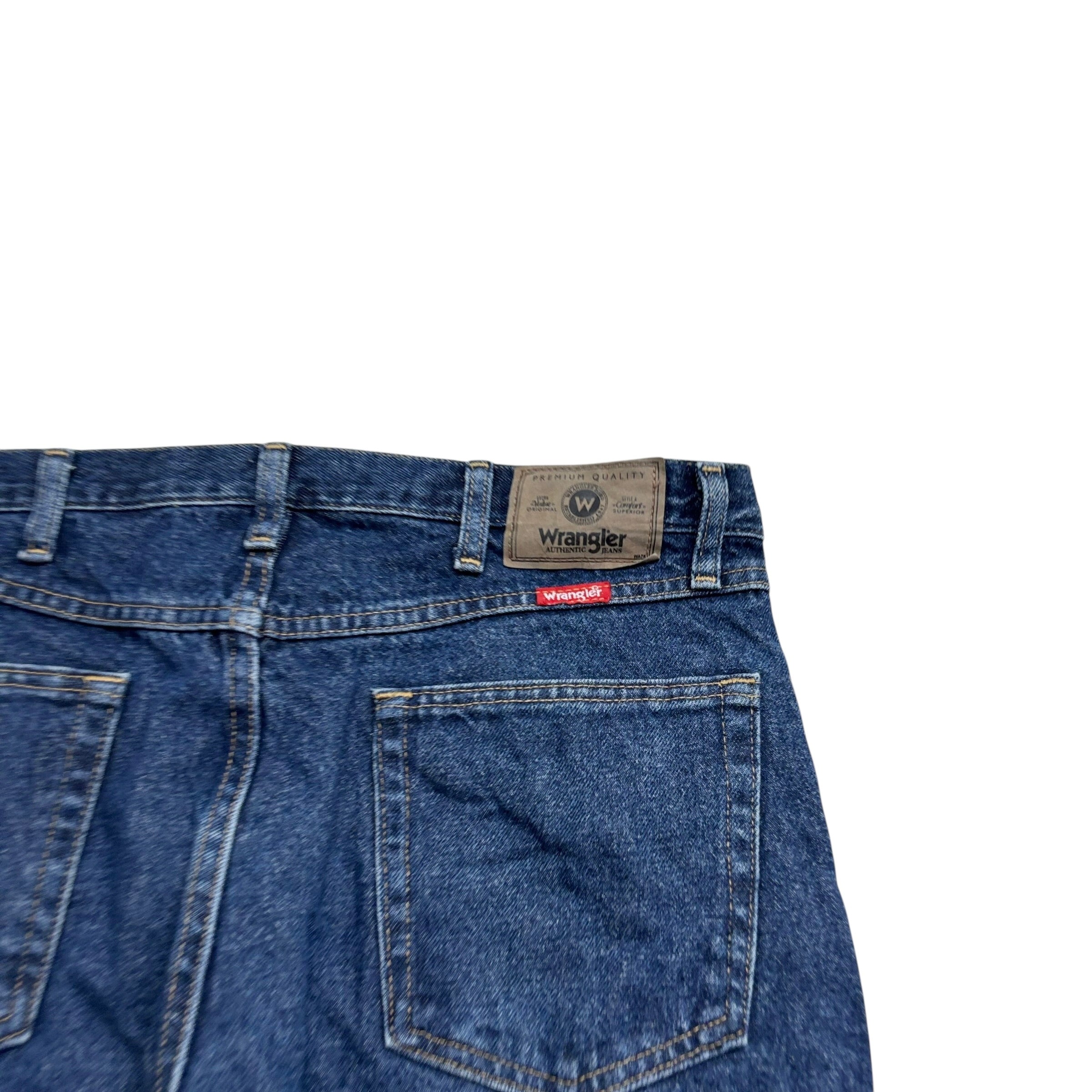 Wrangler Jeans W34 L32 Mens Dark Blue Regular Straight Fit Denim