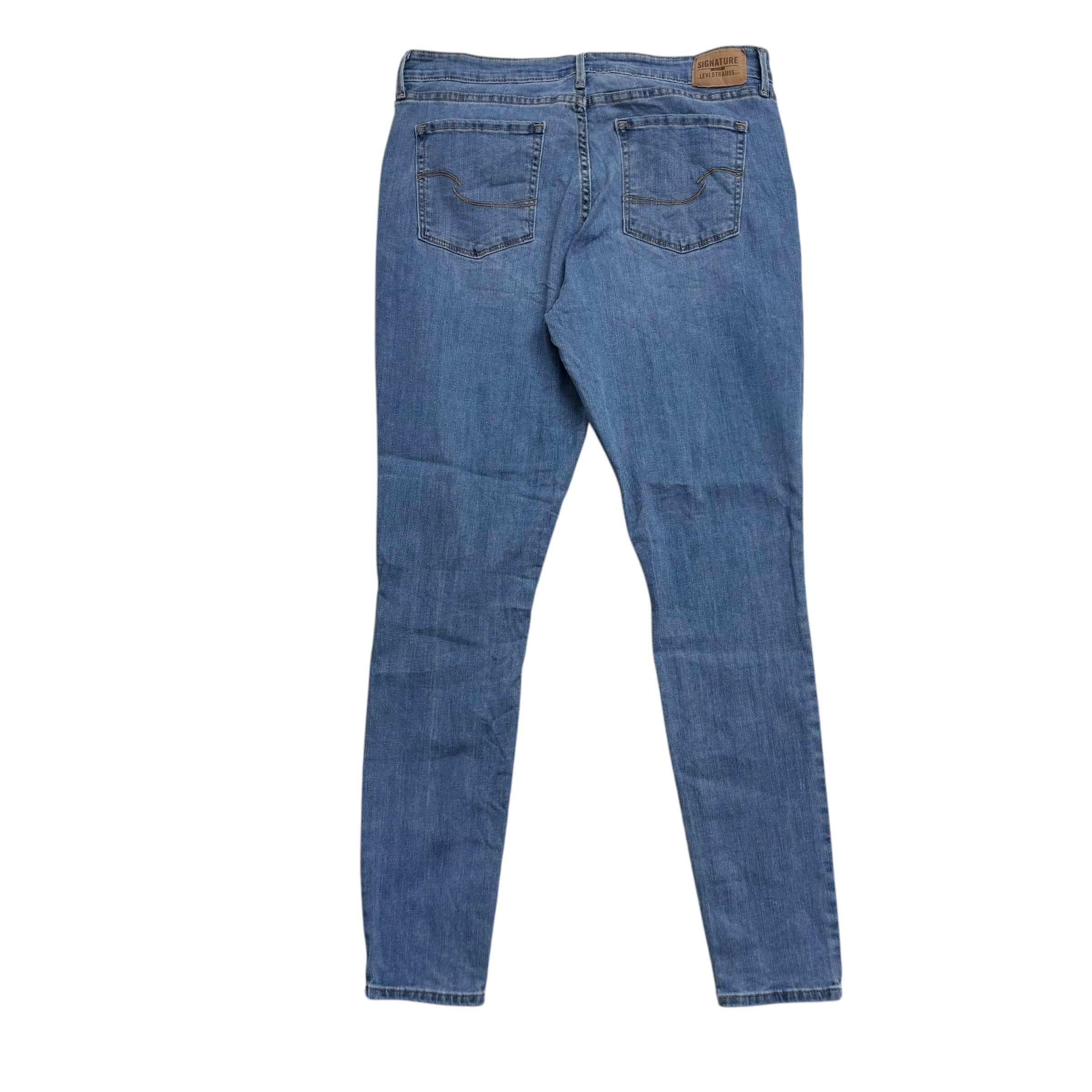 Levis Signature Jeans W33 L32 Womens Skinny Fit Light Blue Stretch Denim (E)
