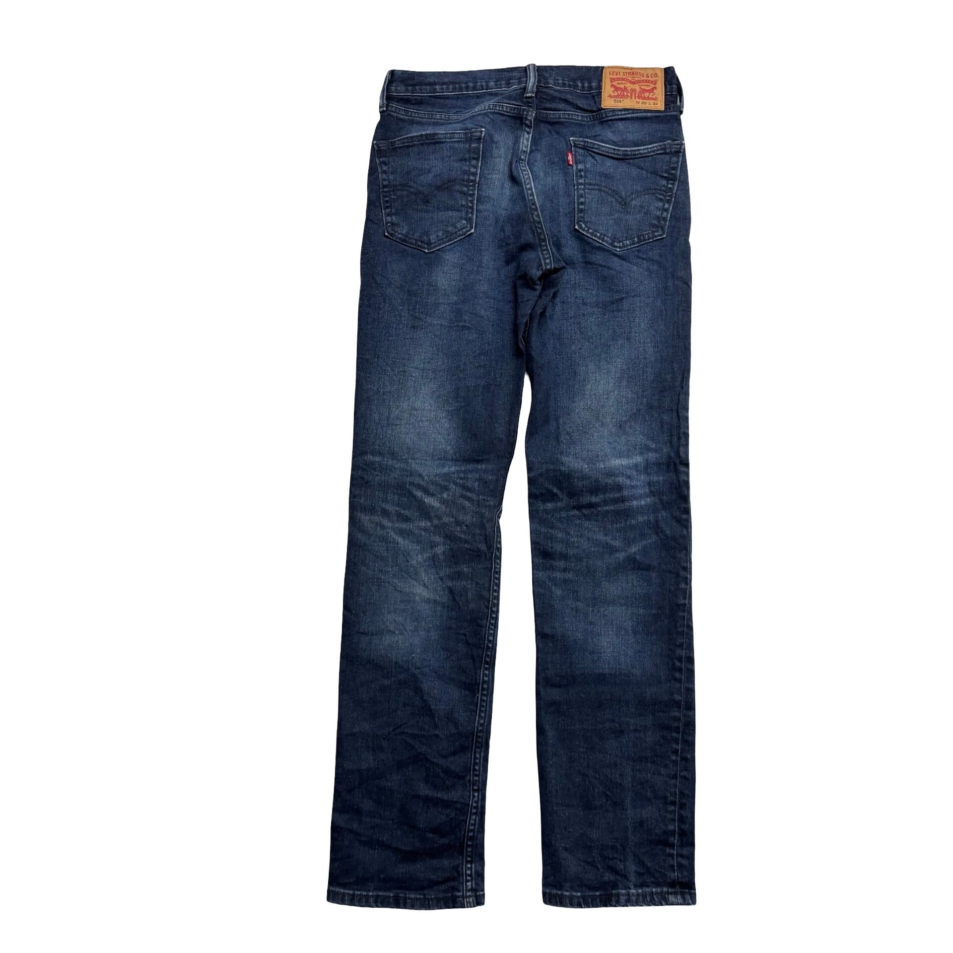 Levis 514 Jeans W29 L32 Mens Dark Blue Regular Straight Fit Stretch Denim (E)