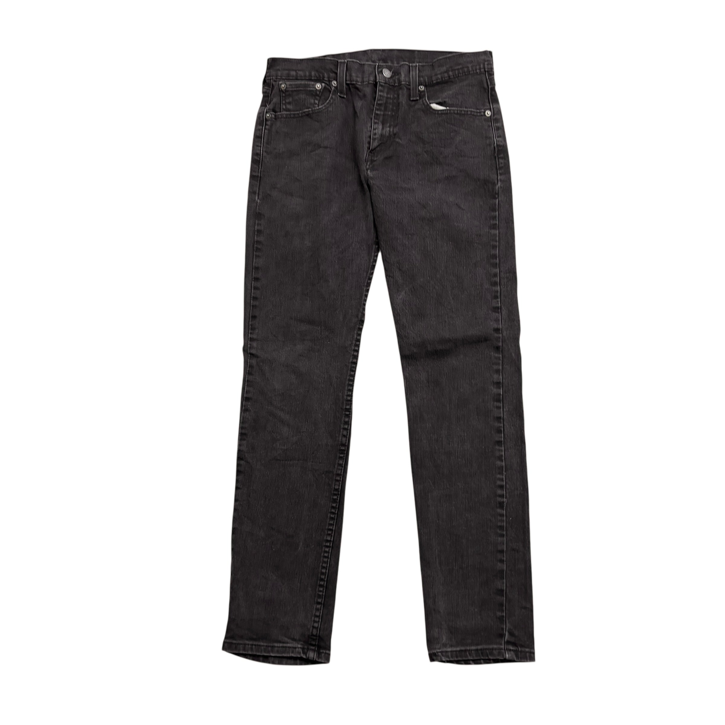 Levis 502 Jeans W30 L31 Mens Black Regular Tapered Fit Stretch Denim