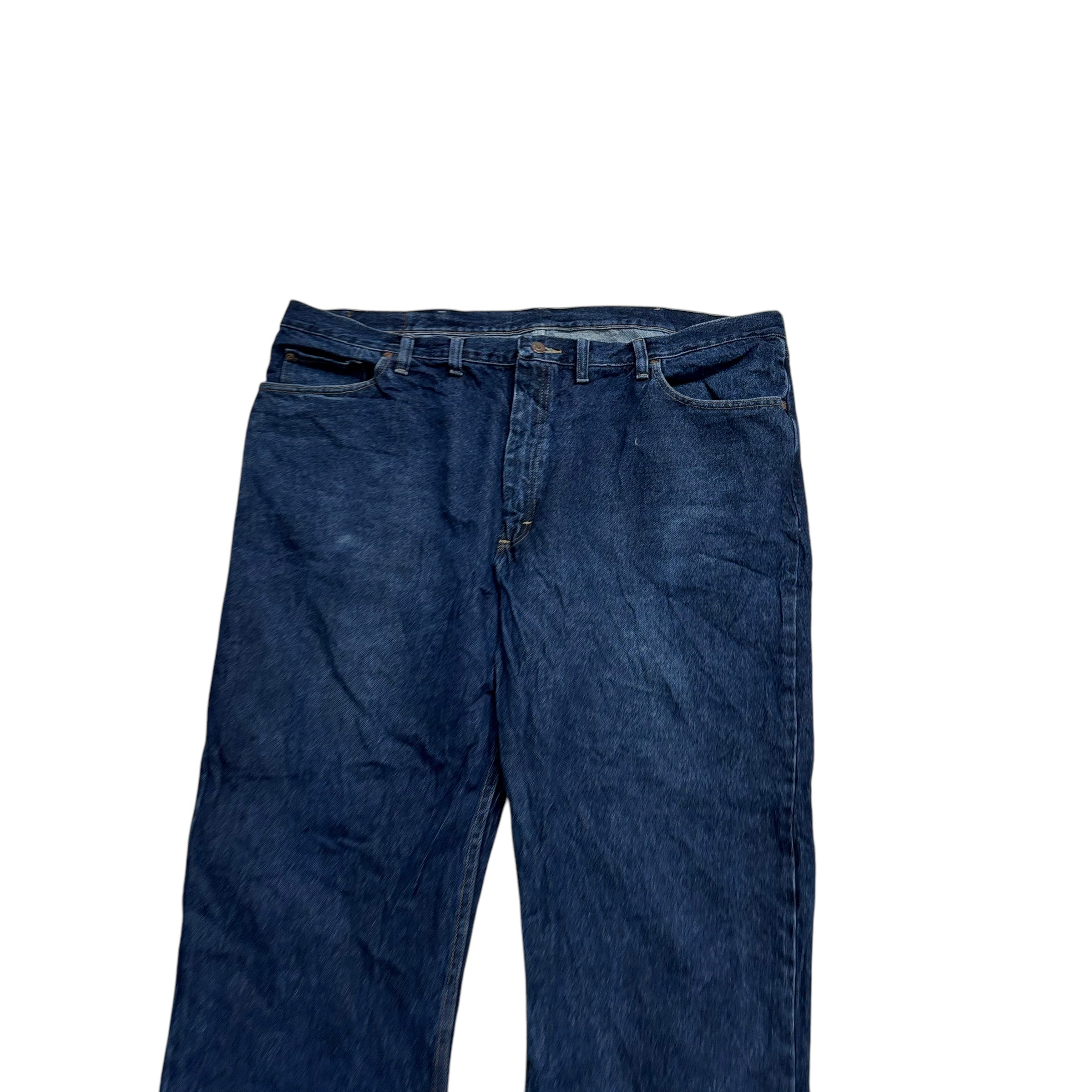Wrangler Jeans W46 L34 Mens Dark Blue Regular Straight Fit Denim