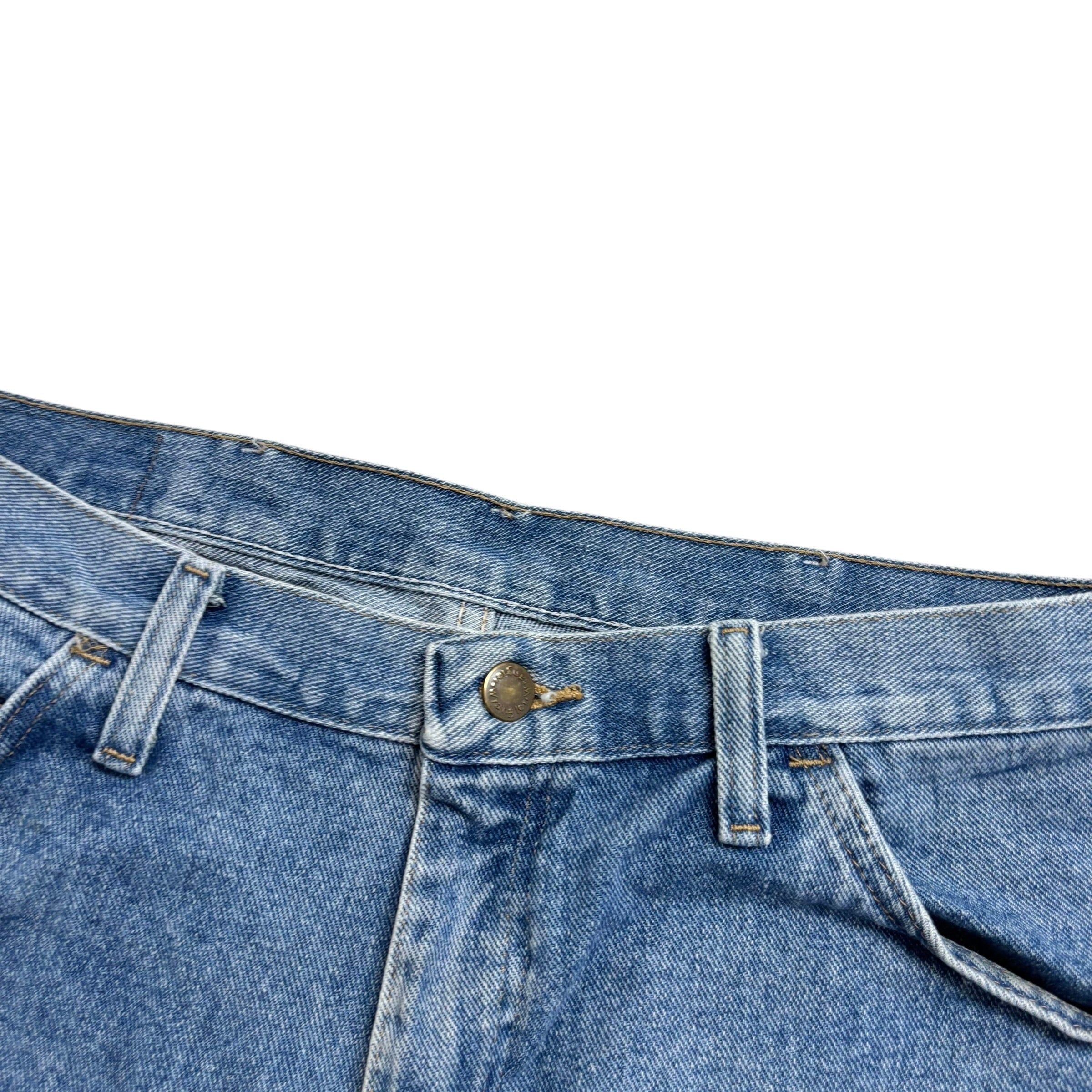 Wrangler Baggy Jorts W36 Mens Denim Shorts Mid Blue Relaxed Fit (E)