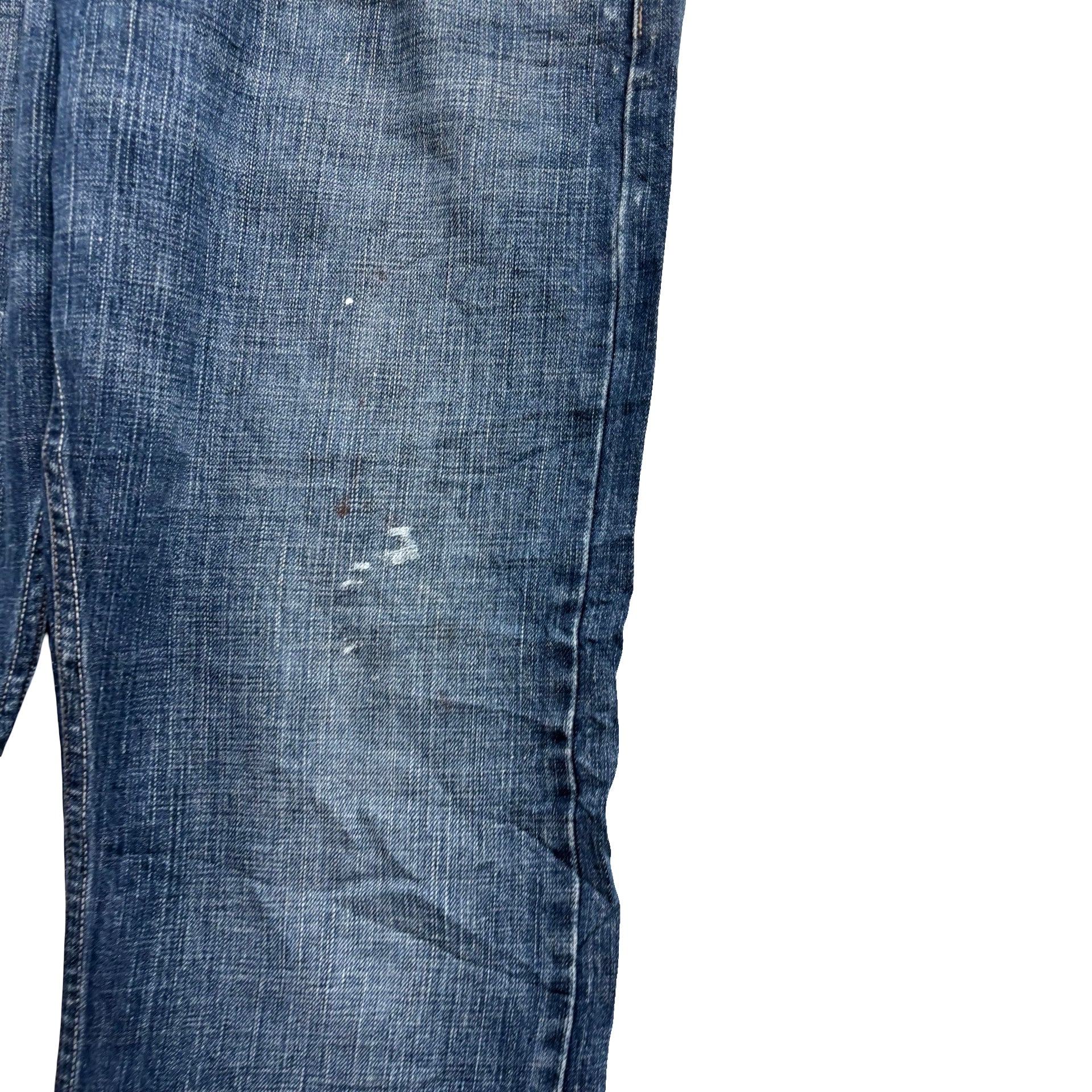 Levis 514 Jeans W34 L32 Mens Mid Blue Regular Straight Fit Vintage Denim (F)