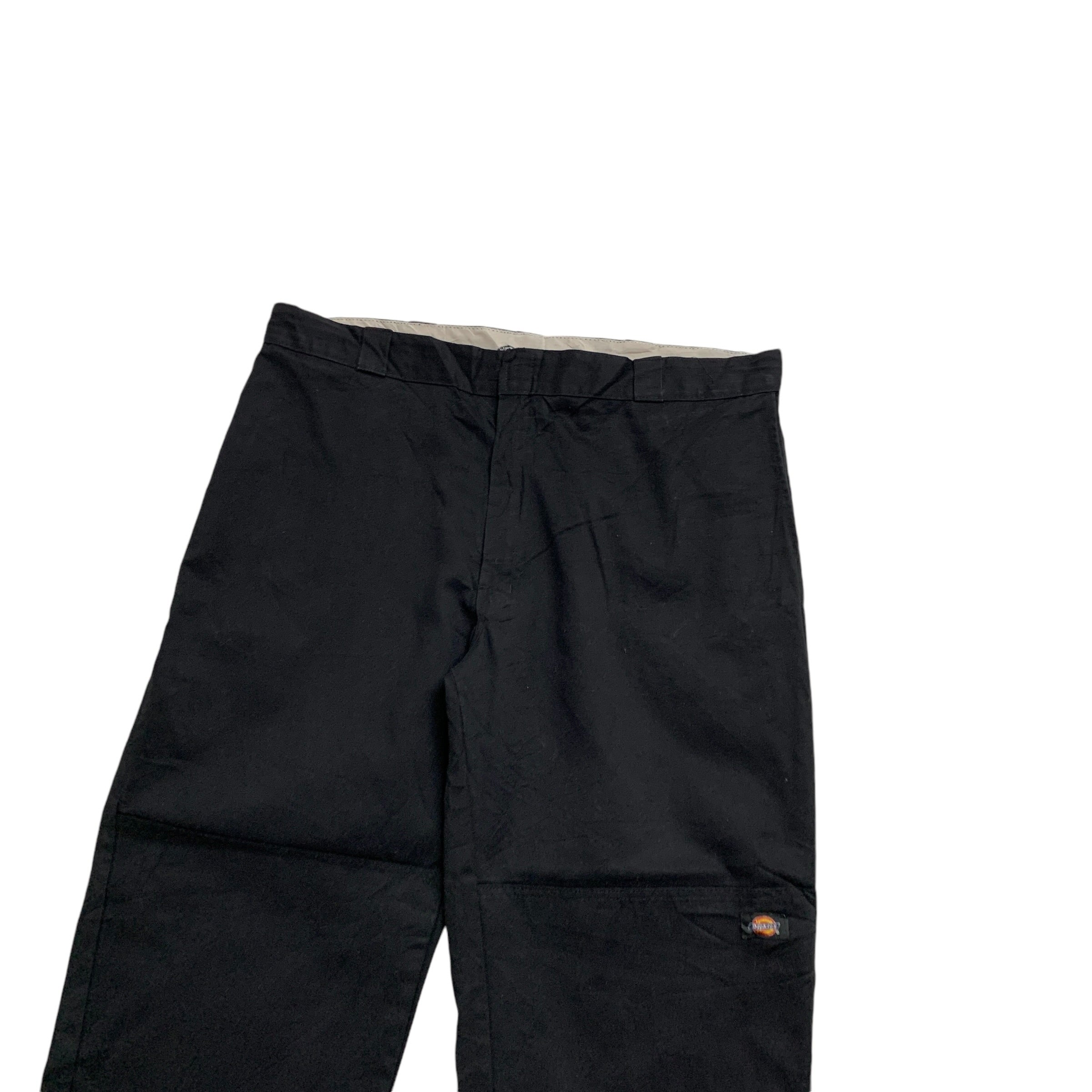 Dickies Double Knee Trousers W42 L32 Mens Black Pants Baggy Relaxed Fit Workwear