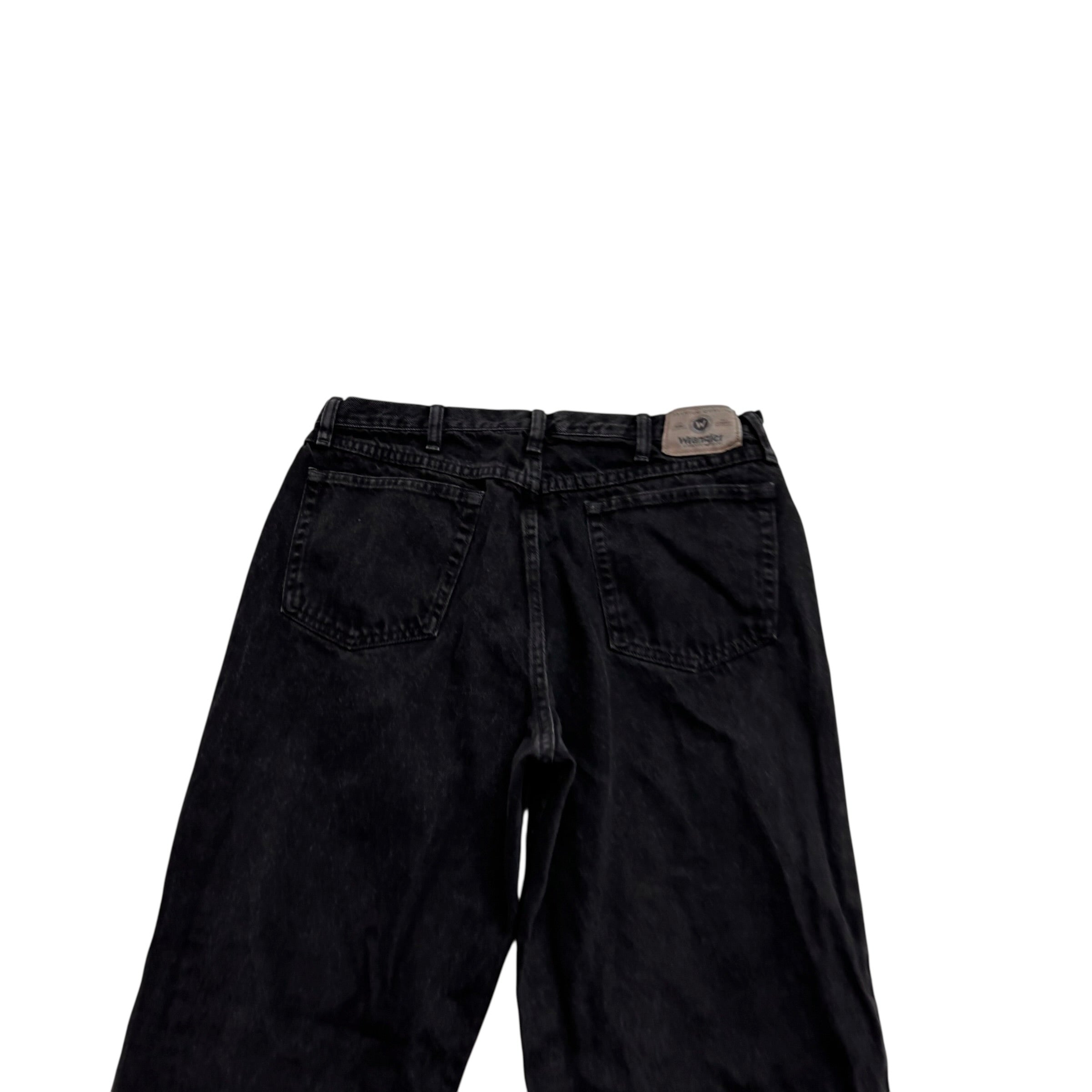 Wrangler Jeans W34 L34 Mens Black Relaxed Straight Fit Baggy Denim (E)