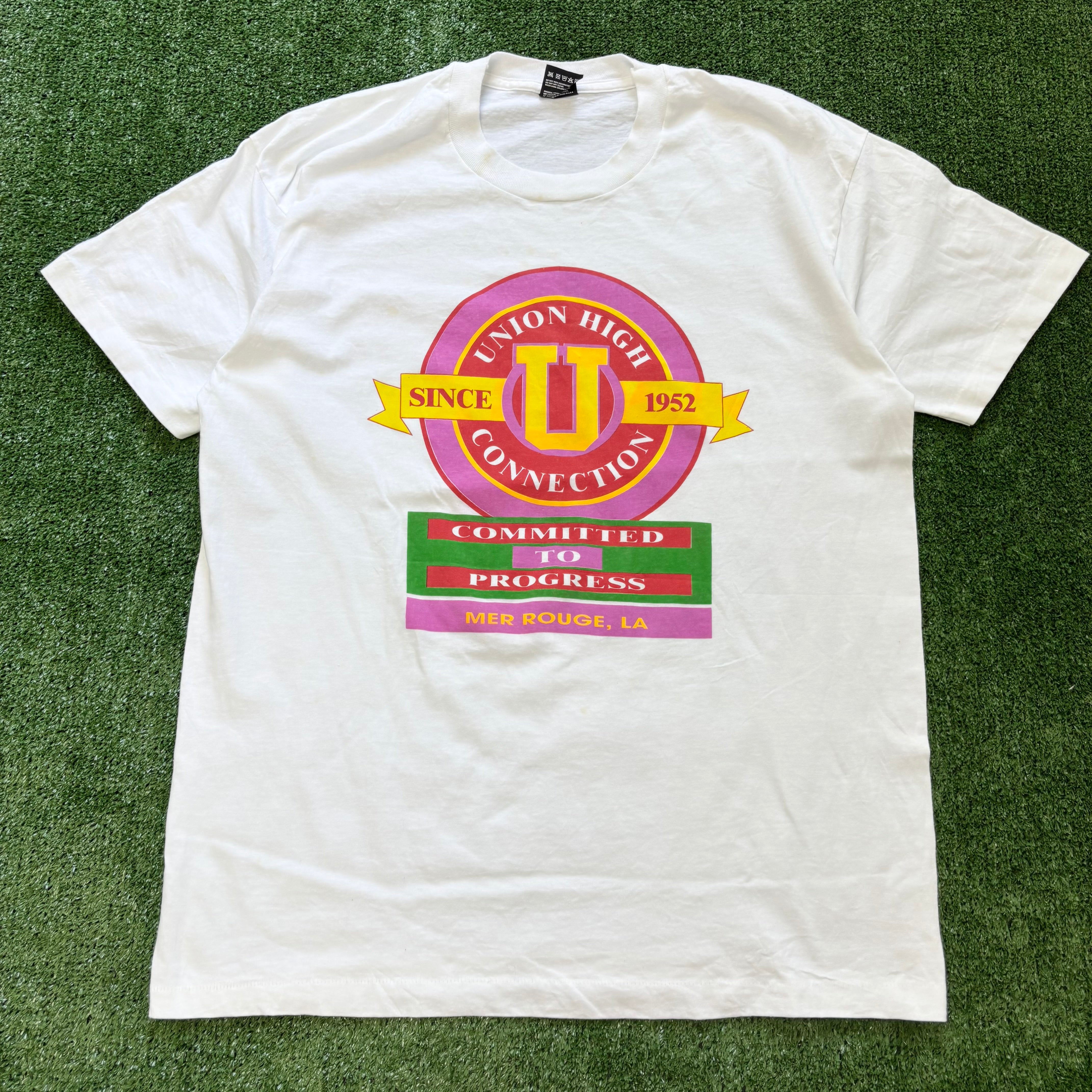 Vintage T Shirt Mens XL White Single Stitch Graphic Print 90s (F)