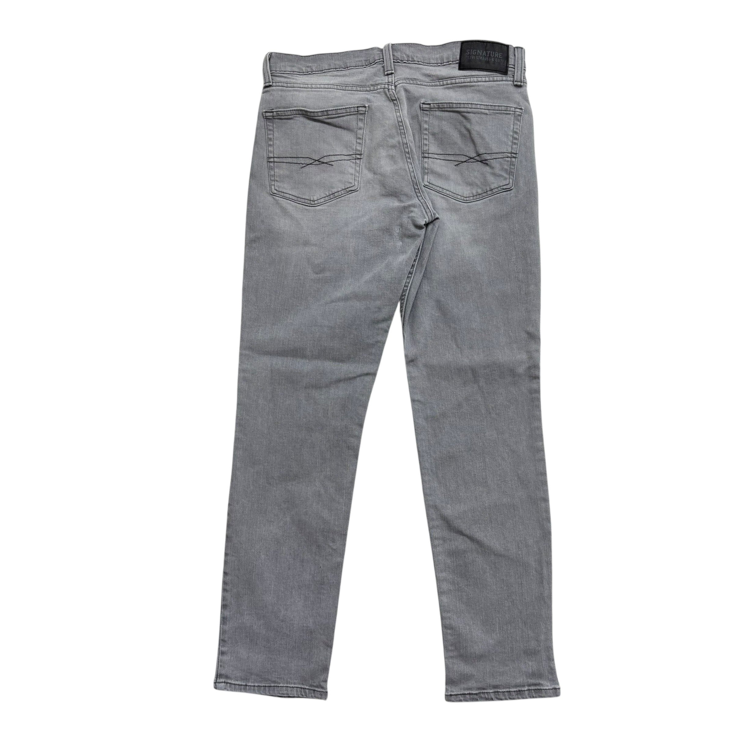 Levis Signature Jeans W32 L30 Mens Grey Slim Fit Stretch Denim