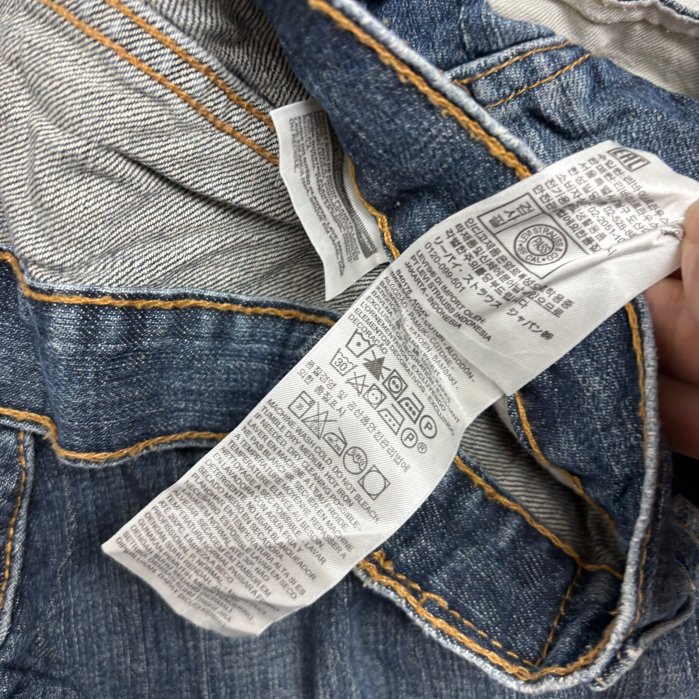 Levis 559 Jeans W38 L30 Mens Dark Blue Baggy Relaxed Straight Fit Denim