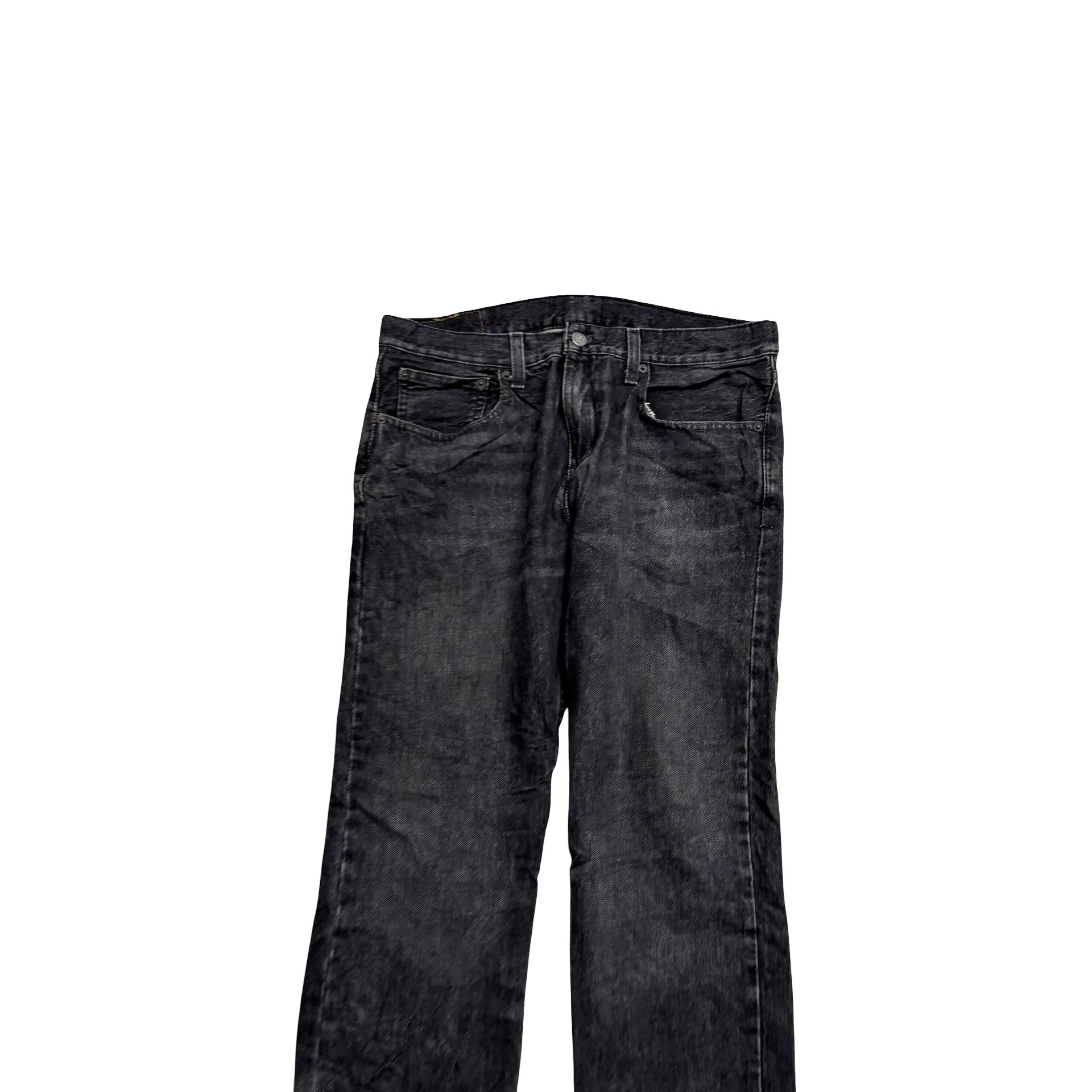 Levis 502 Jeans W32 L30 Mens Black Regular Tapered Fit Stretch Denim (E)