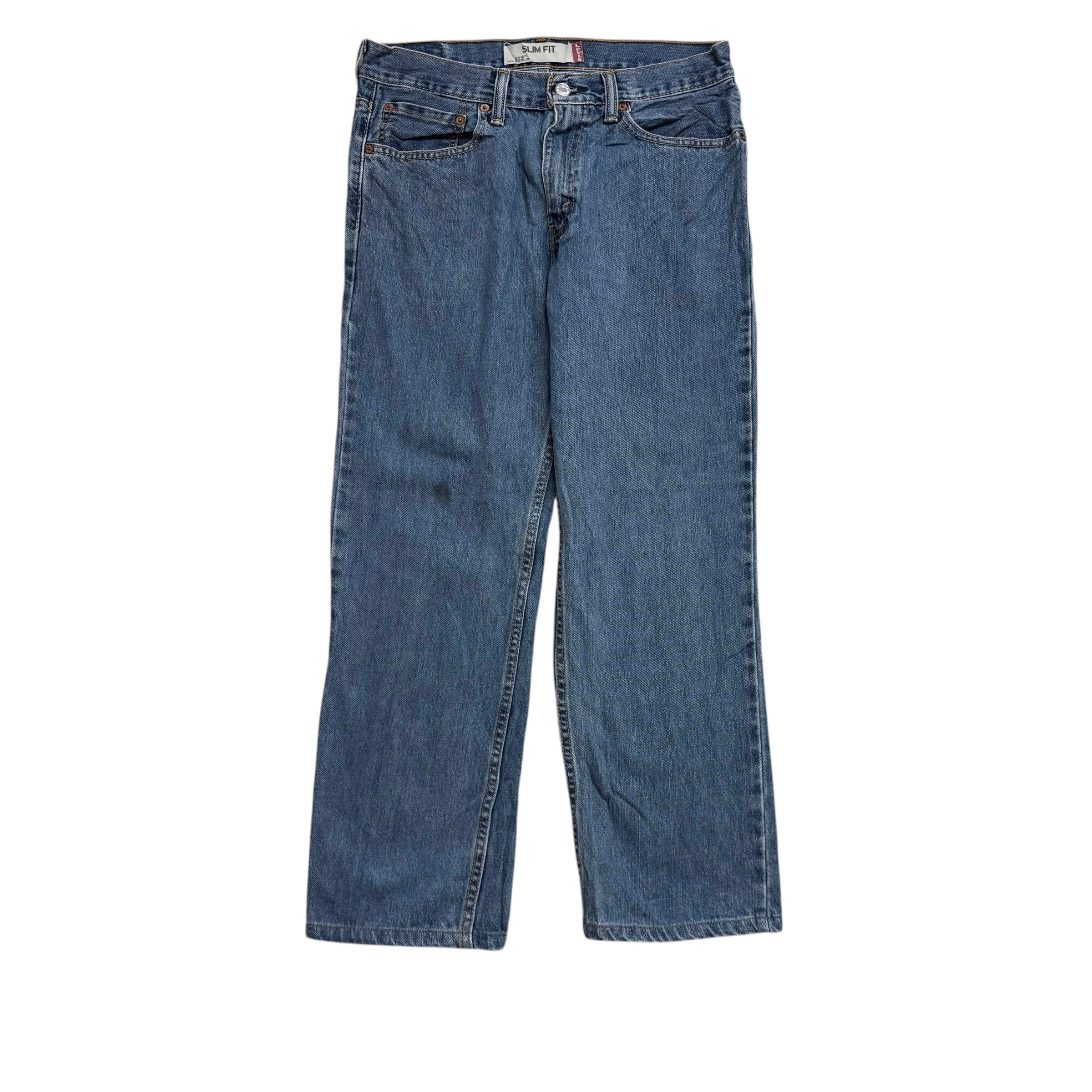Levis 512 Jeans W32 L27 Mens Mid Blue Slim Straight Fit Vintage Denim