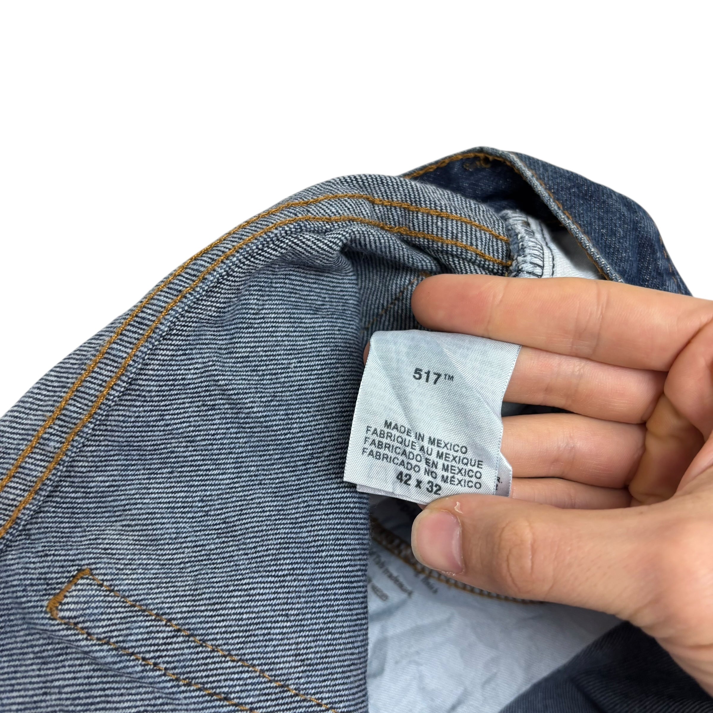 Levis 517 Jeans W42 L32 Mens Dark Blue Regular Bootcut Fit Vintage Denim (E)