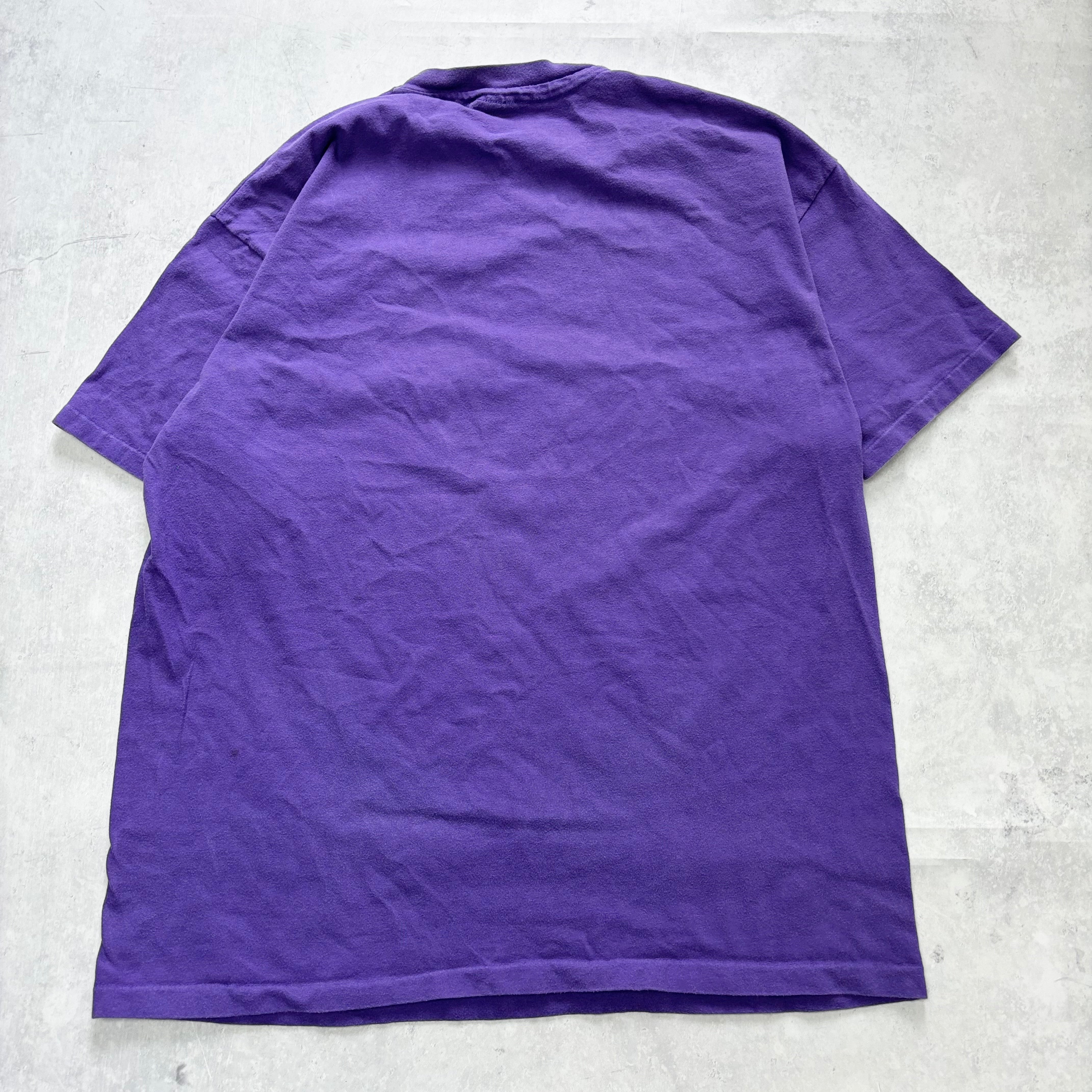 Vintage T Shirt Mens XL Purple Single Stitch Graphic Print 90s USA Reunion